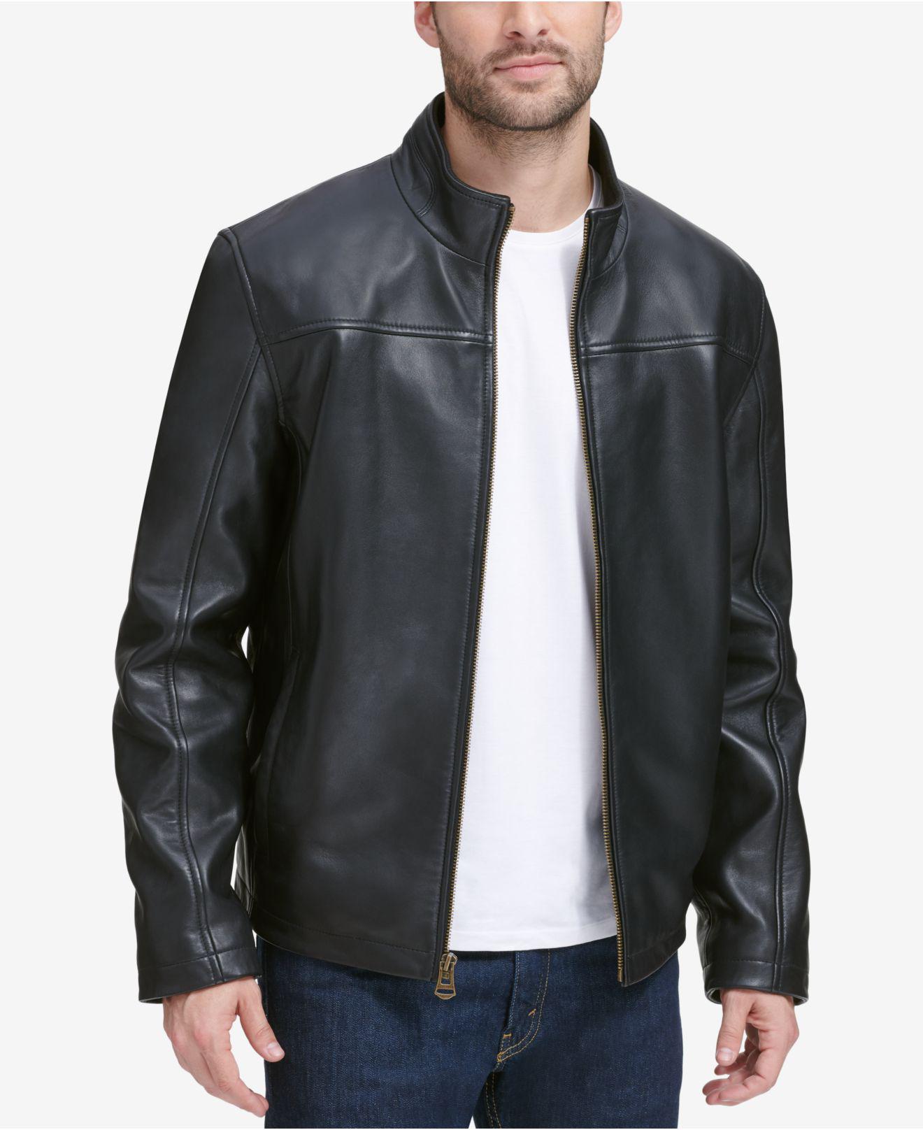 Cole Haan Leather Jacket in Black for Men - Save 33% - Lyst