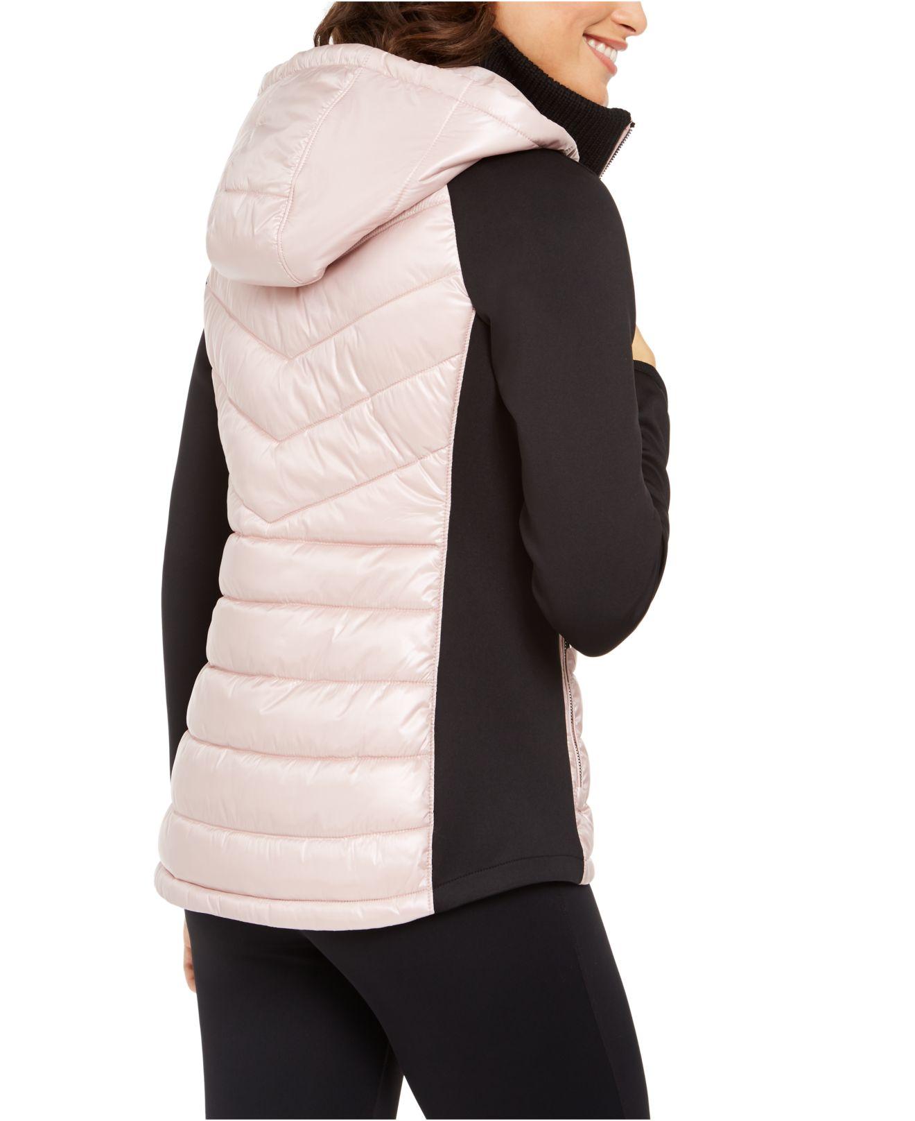 Calvin Klein Synthetic Performance Mixedmedia Quilted Jacket Lyst