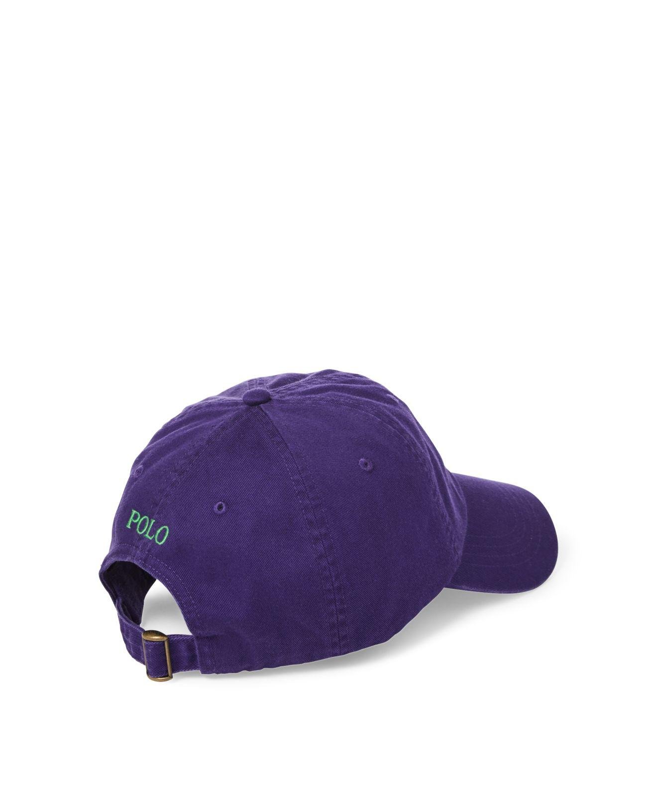 Polo Ralph Lauren Cotton Chino Baseball Cap in Purple for Men - Lyst