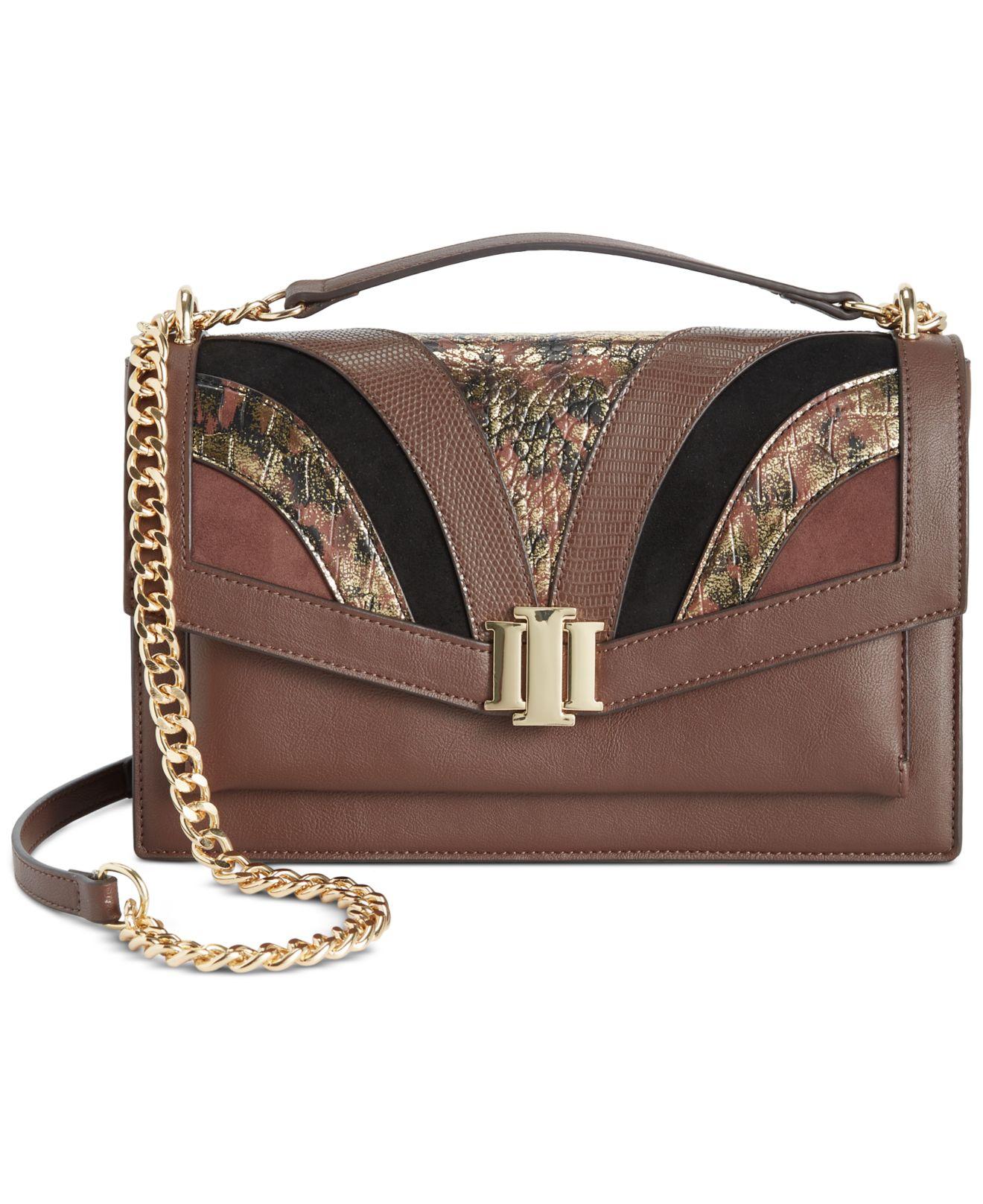 Calvin Klein Lock Leather Shoulder Bag - Macy's