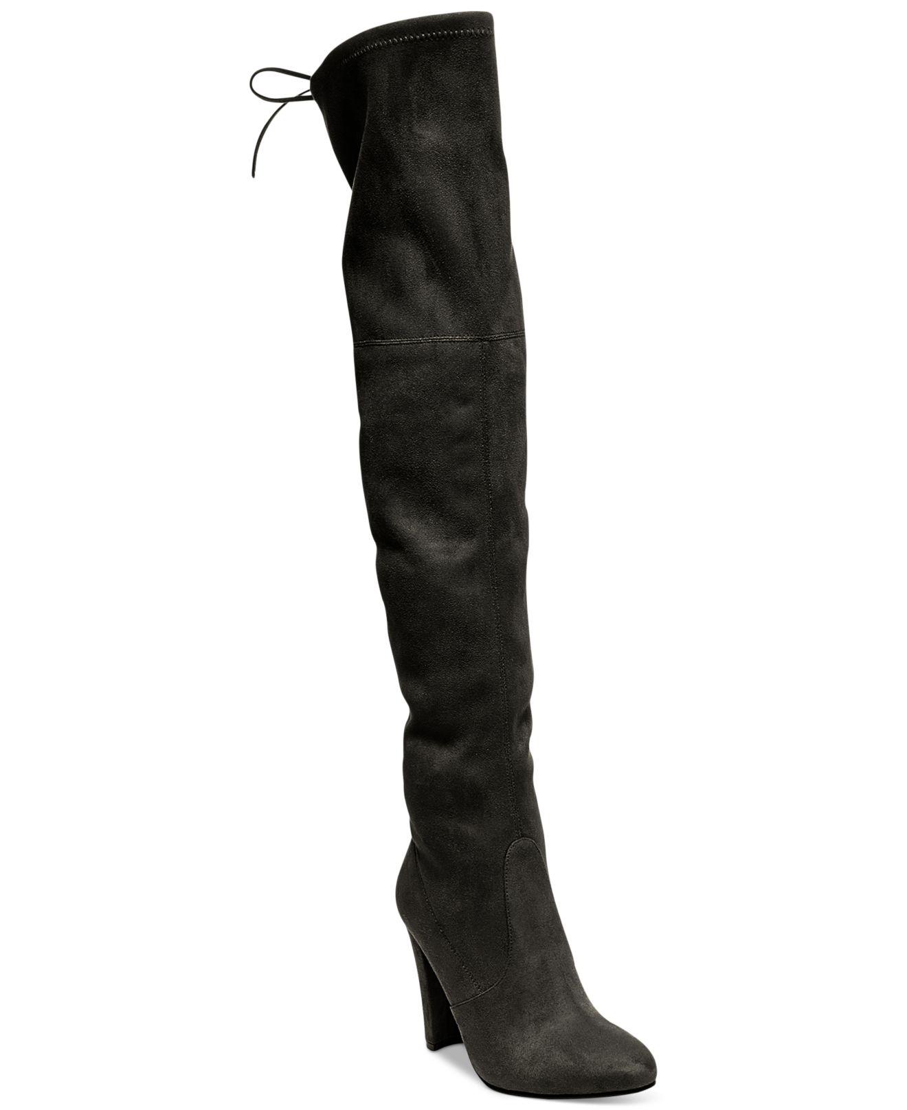 steve madden over knee boots suede