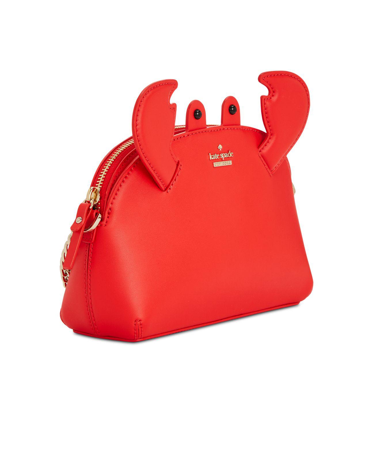 Kate Spade Leather Shore Thing Crab Hilli Small Crossbody in Red Lyst