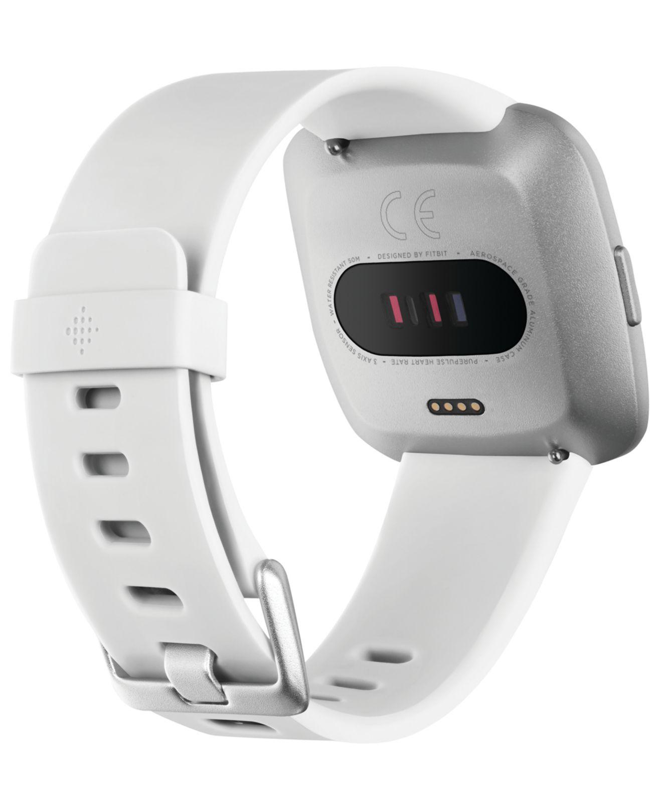 white fitbit versa lite