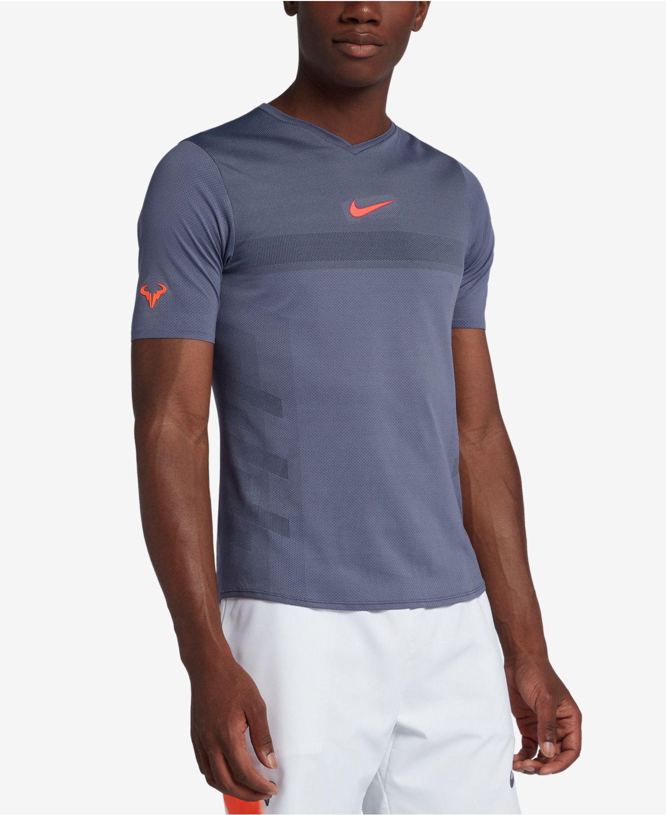 nike men's summer rafa aeroreact jacquard top