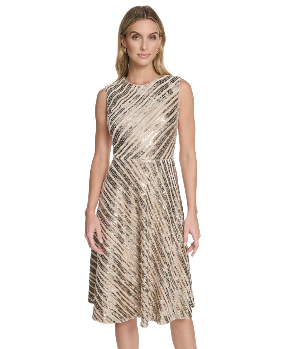 slim fit dress slacks Jenny Dress in Gold Sequin S main image 1