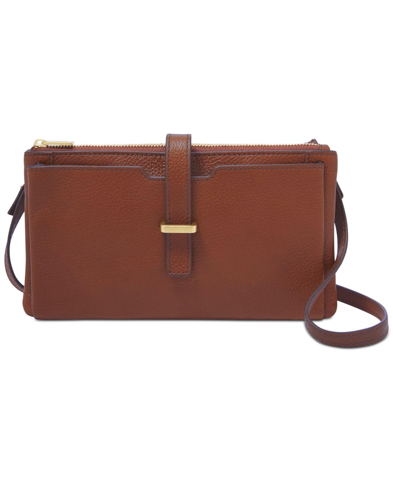 Fossil gina leather crossbody wallet Clearance