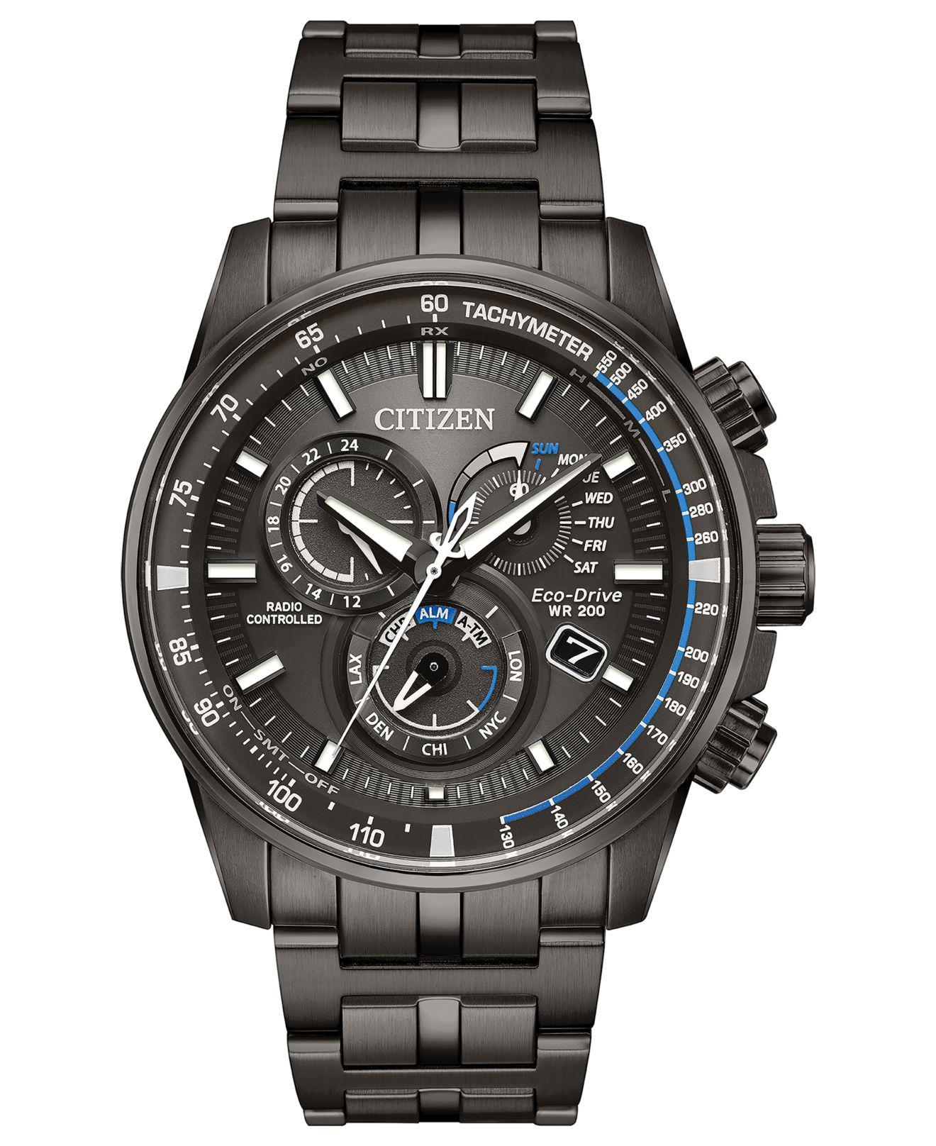 Citizen Men's Chronograph Eco-drive Perpetual Chrono A-t Gray Stainless