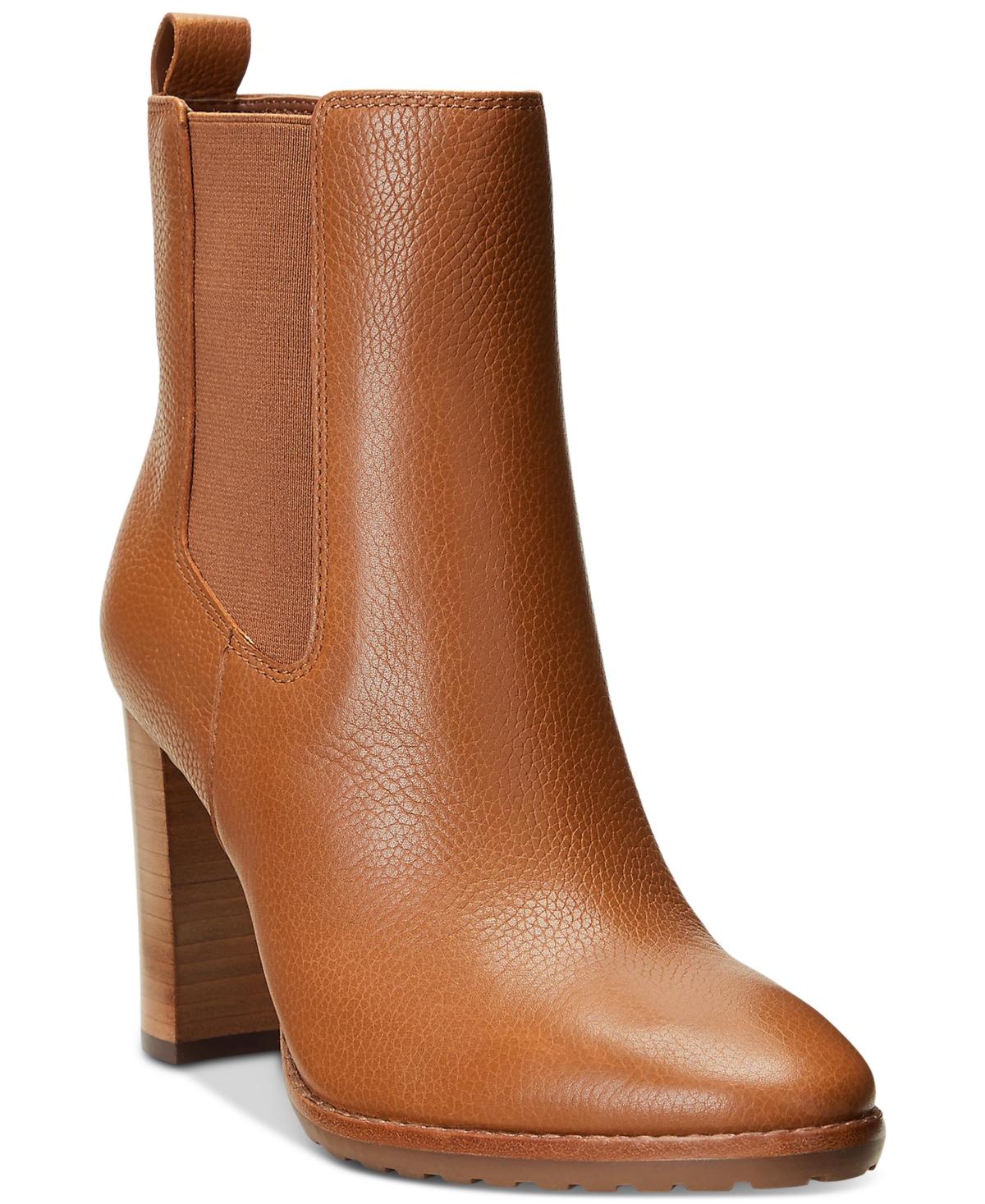 Lauren by Ralph Lauren Mylah Pull-on Chelsea Boots in Brown | Lyst