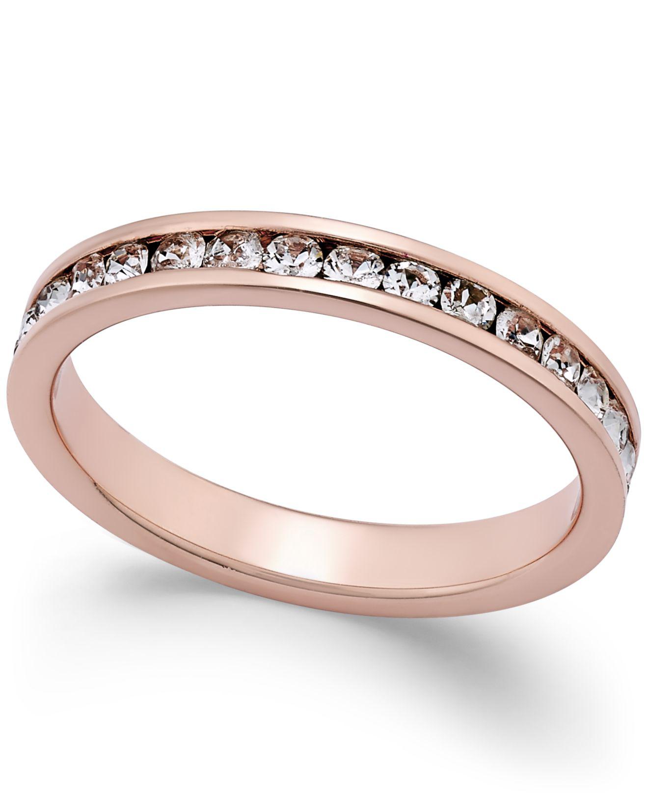 Giani Bernini Cubic Zirconia Pavé Ring In 18k Rose Gold-plated Sterling ...