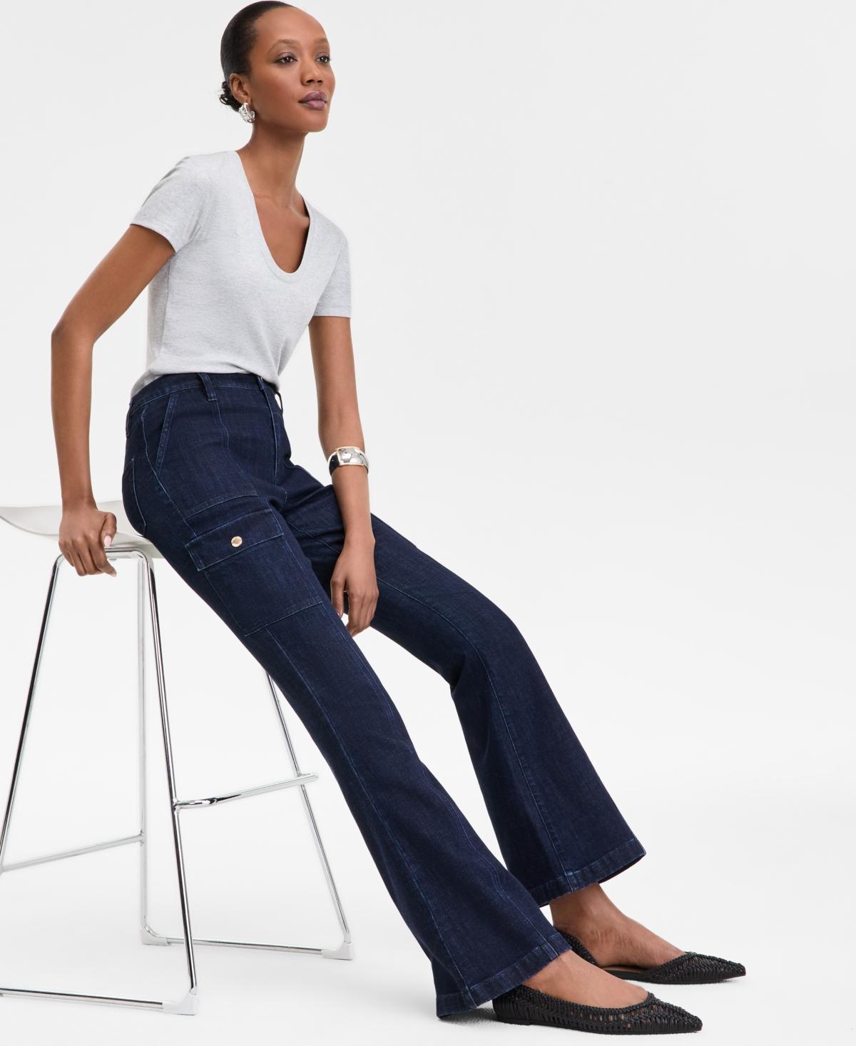 Womens Jeans Macys Bell Bottom Jeans Style Co Women's Pull-On Wide