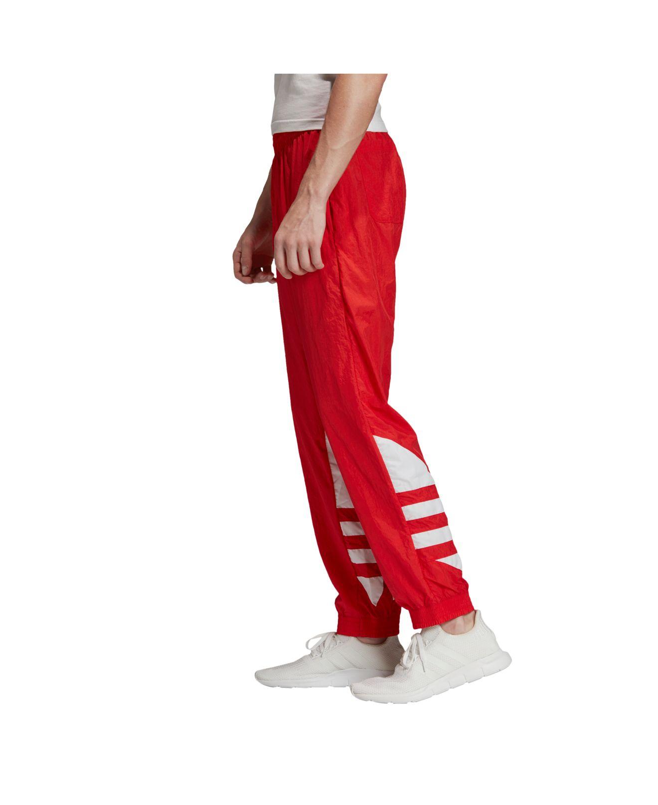 adidas Synthetic Big Trefoil Track Pants in Bright Red (Red) for Men | Lyst