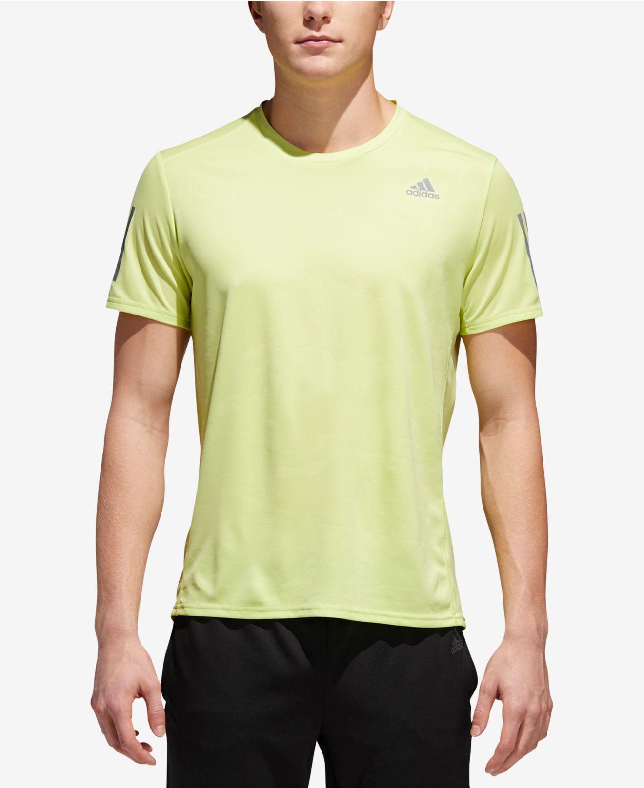 adidas Synthetic Response Climacool® Running T-shirt in Yellow for Men ...