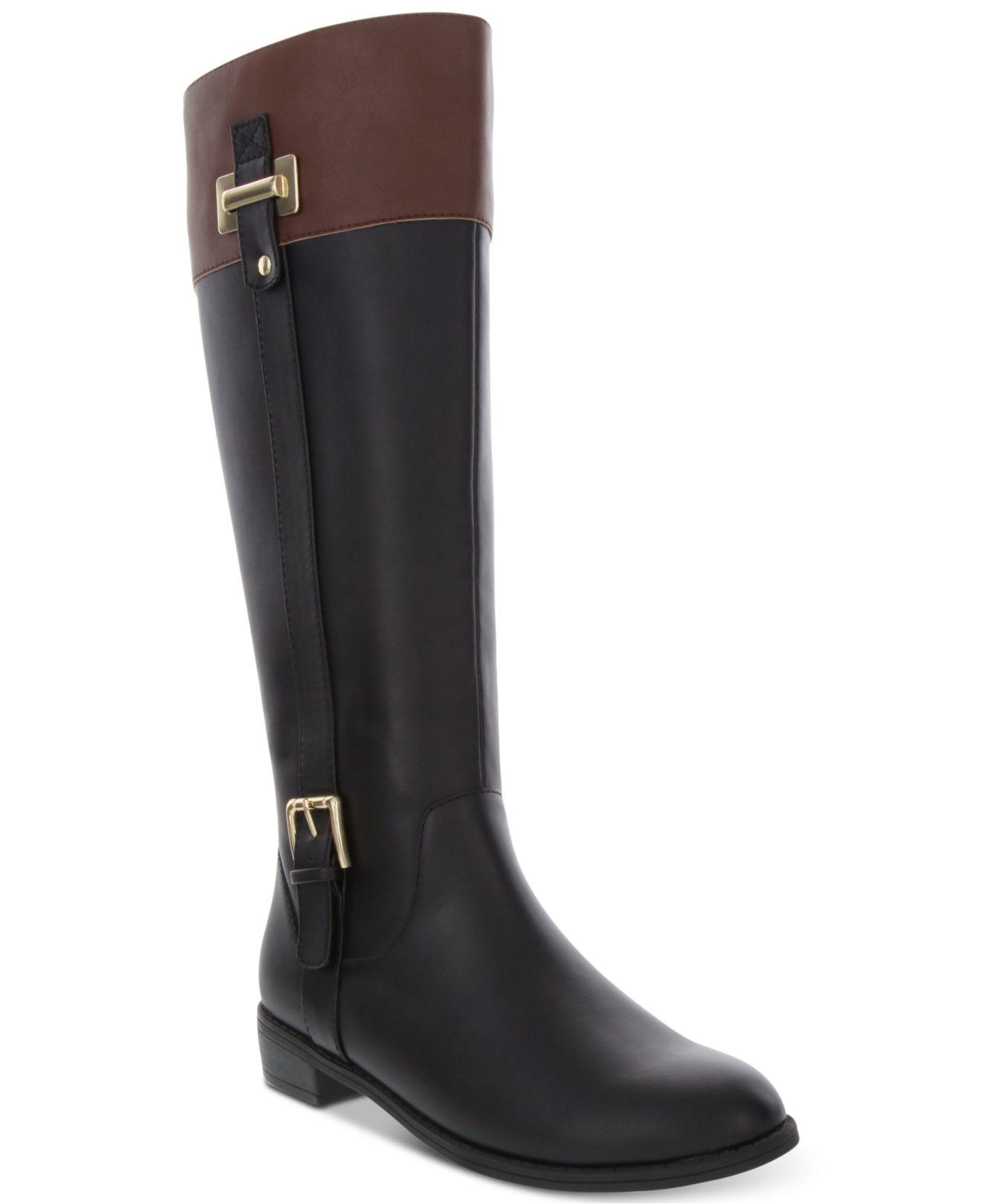 Karen Scott Denim Deliee2 Riding Boots, Created For Macy's in Black