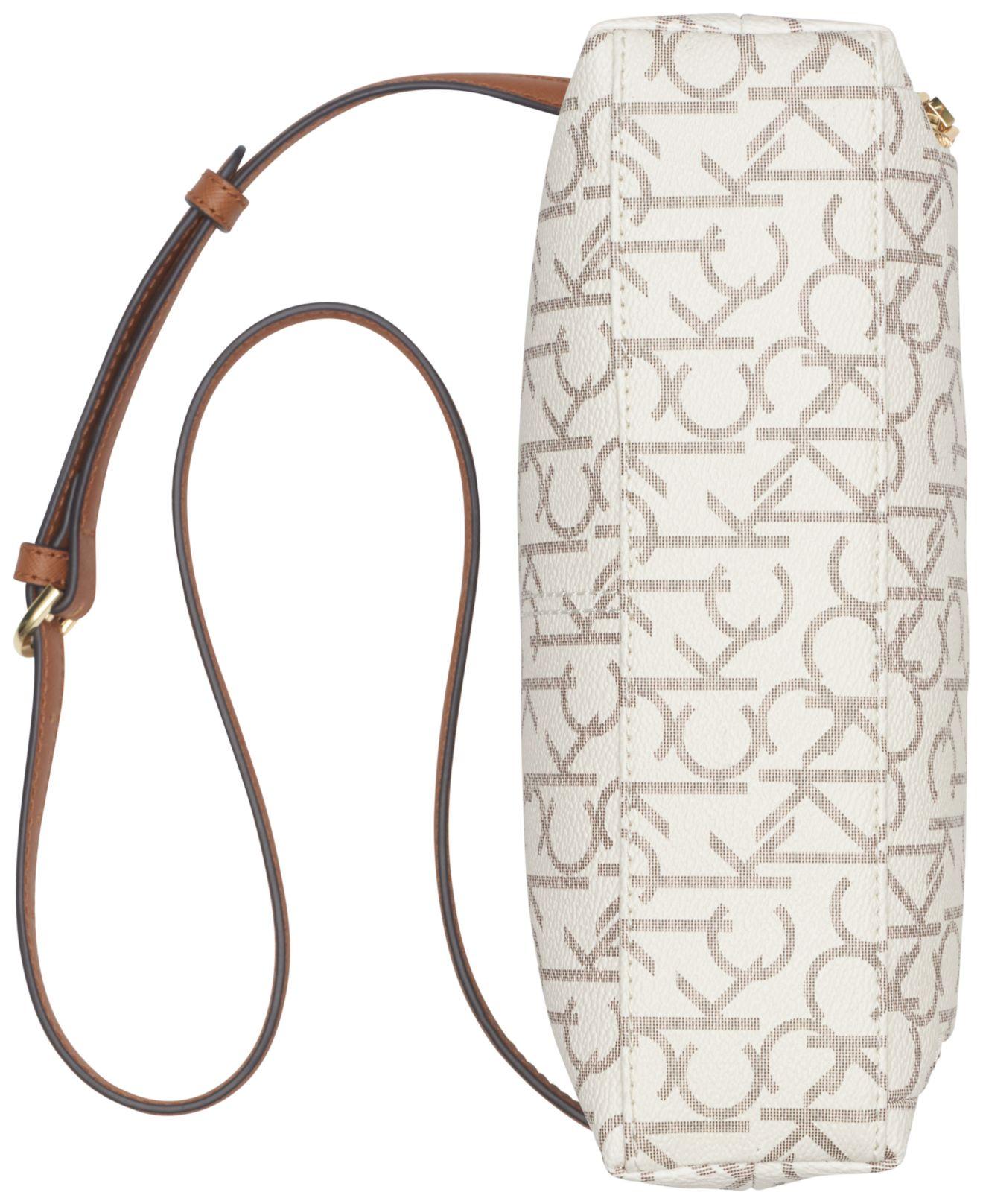 Calvin Klein Lily Saffiano Leather Crossbody - Macy's