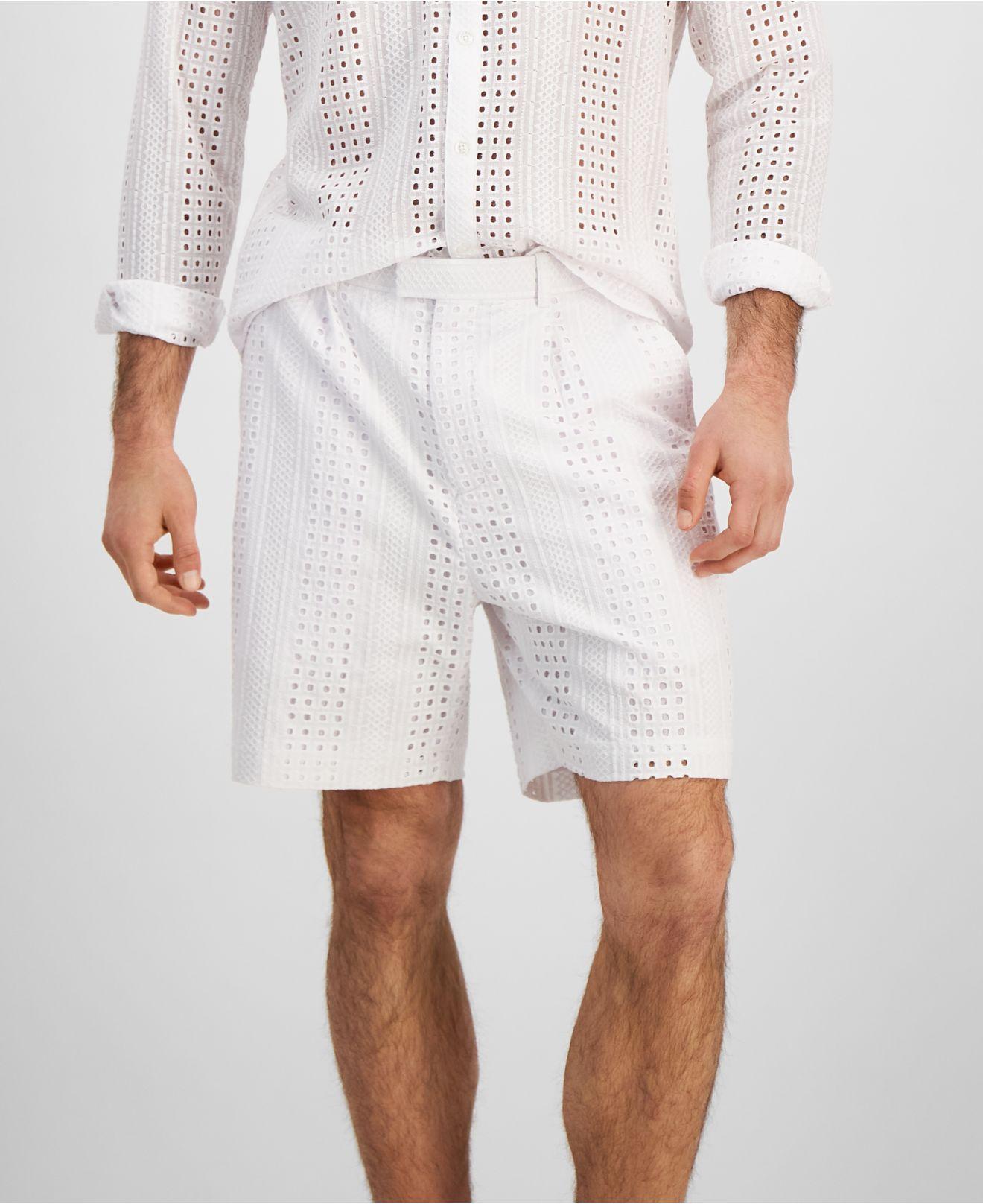 Macys mens hot sale linen shorts