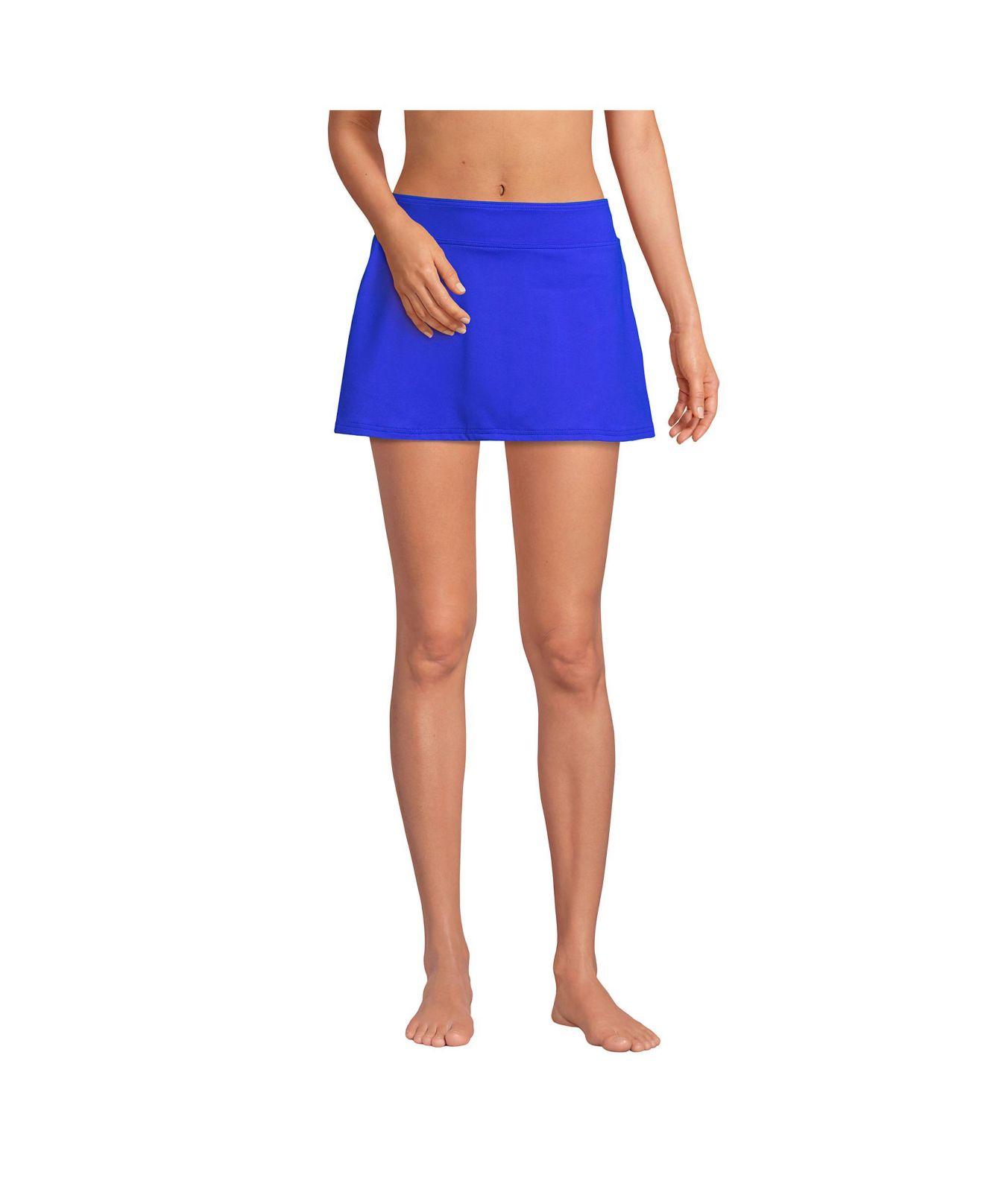 Lands' End Long Tummy Control Swim Skirt Swim Bottoms in Blue Lyst