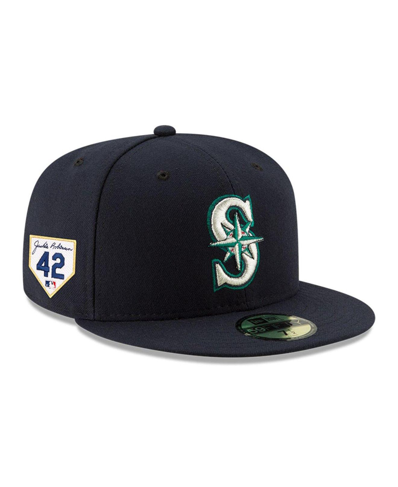 KTZ Navy Seattle Mariners 2023 Jackie Robinson Day 59fifty Fitted Hat ...