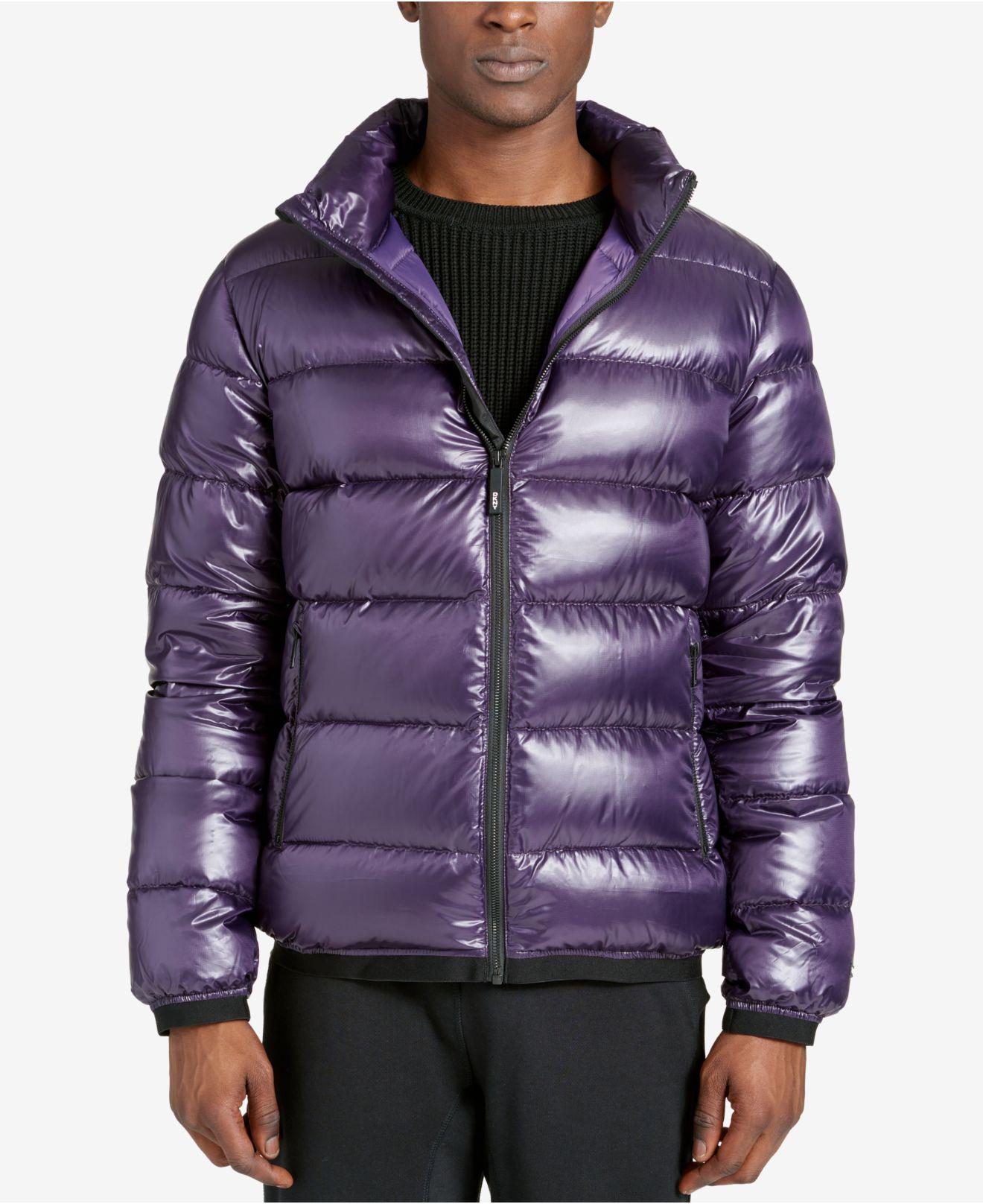 mens purple down jacket