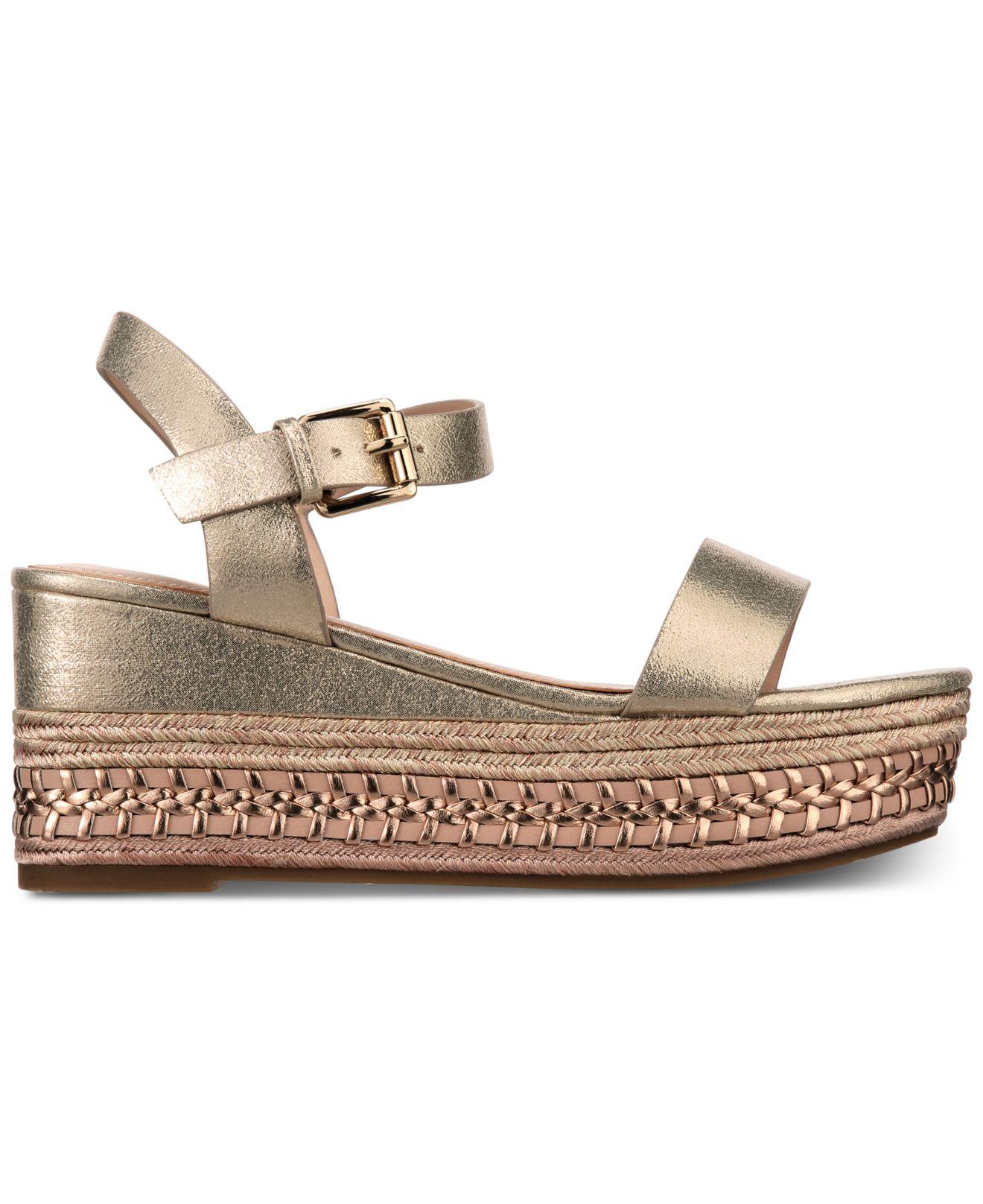 aldo gold platform sandals