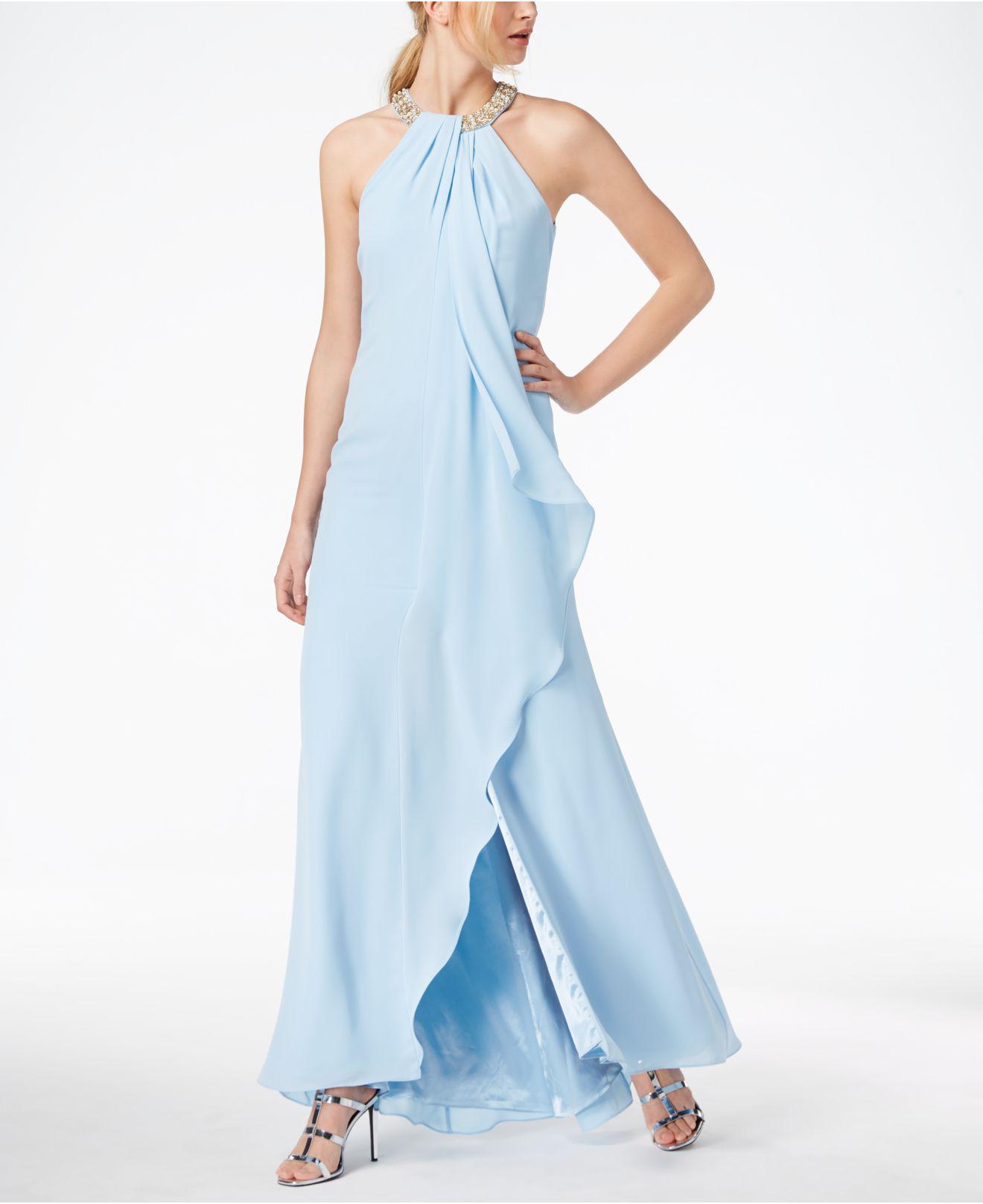 chiffon halter gown