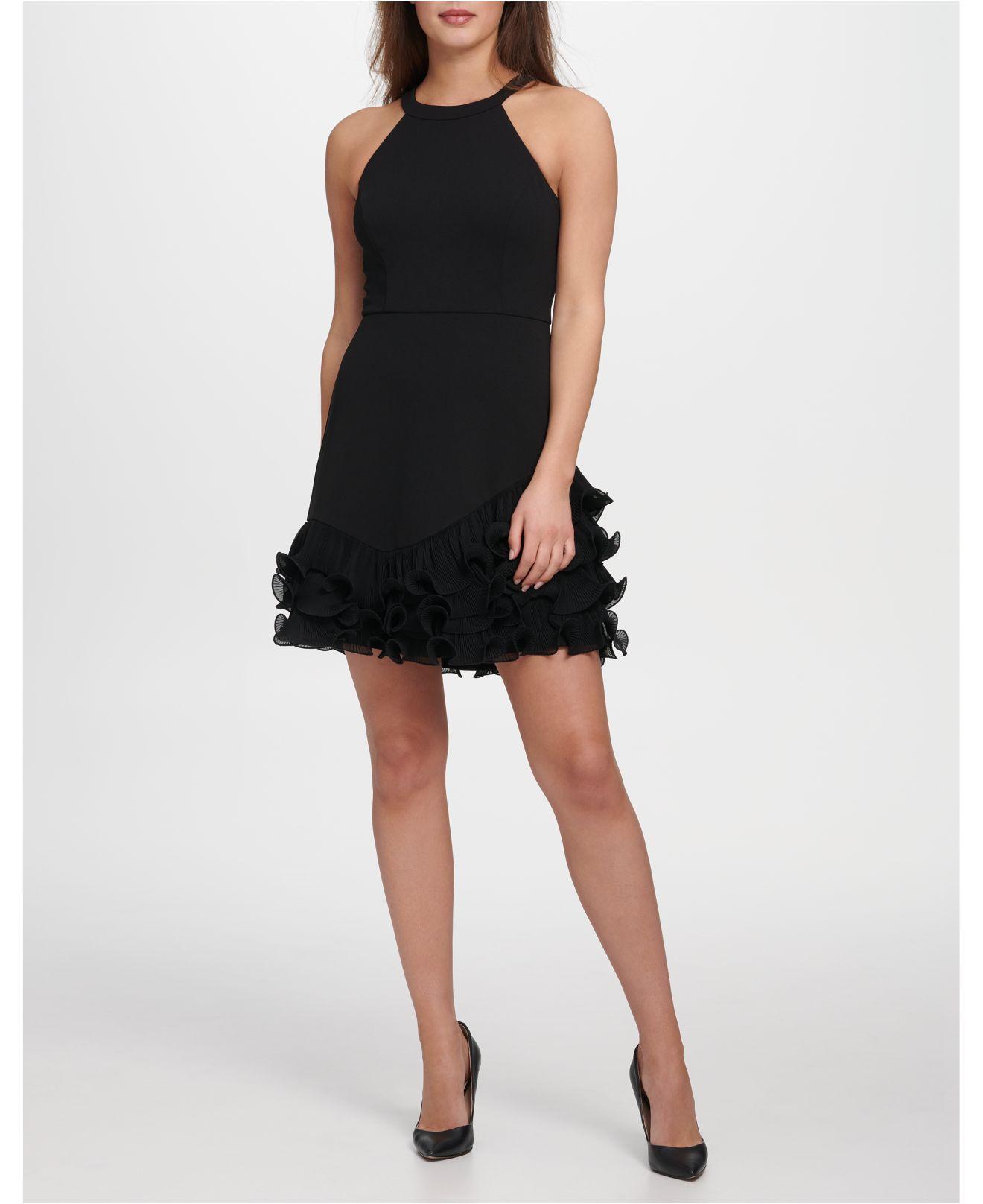 guess farrah ruffle dress