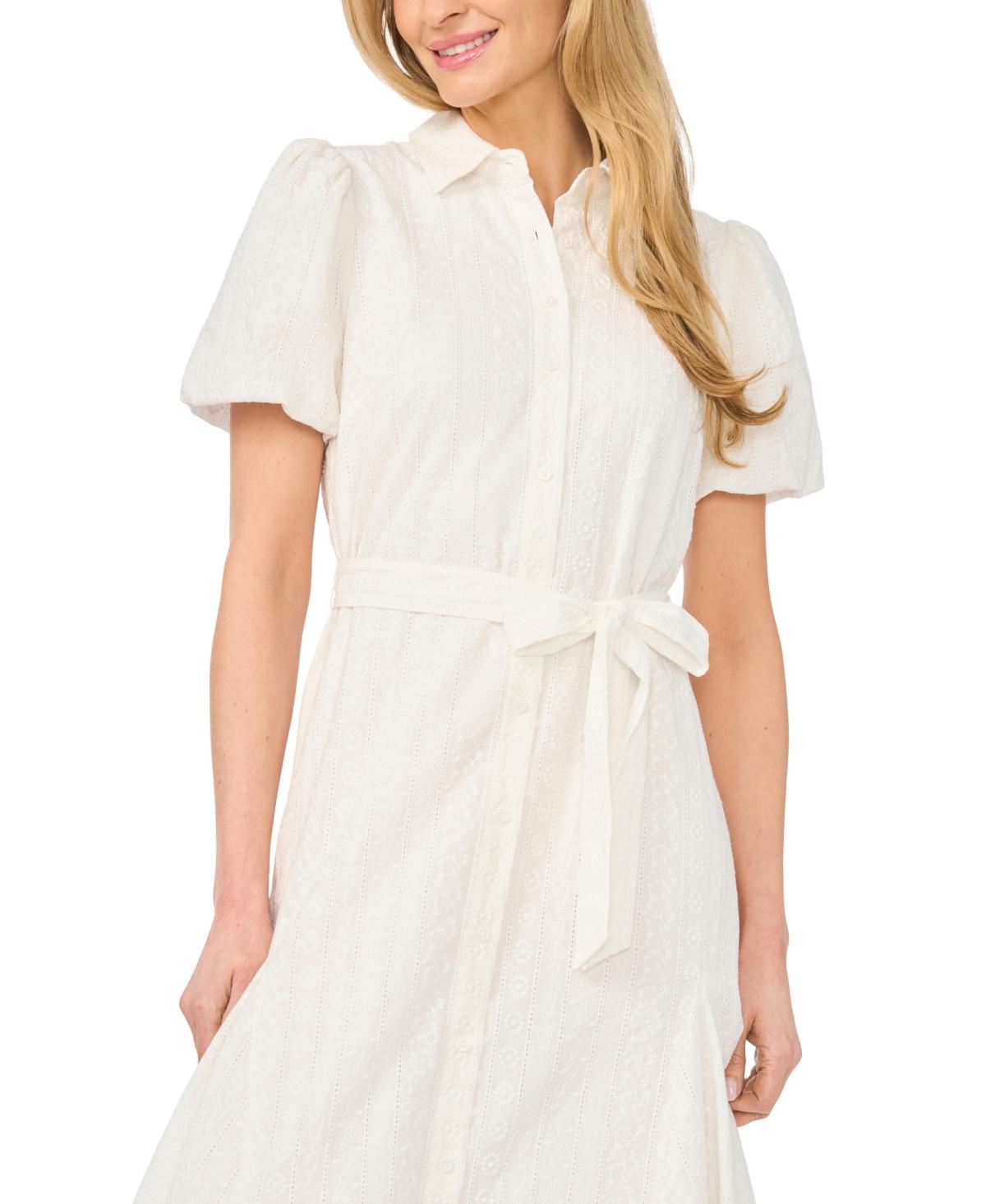 cece short sleeve a line dress CeCe Women's Mock-Neck Short-Sleeve Sequin A-Line Dress
