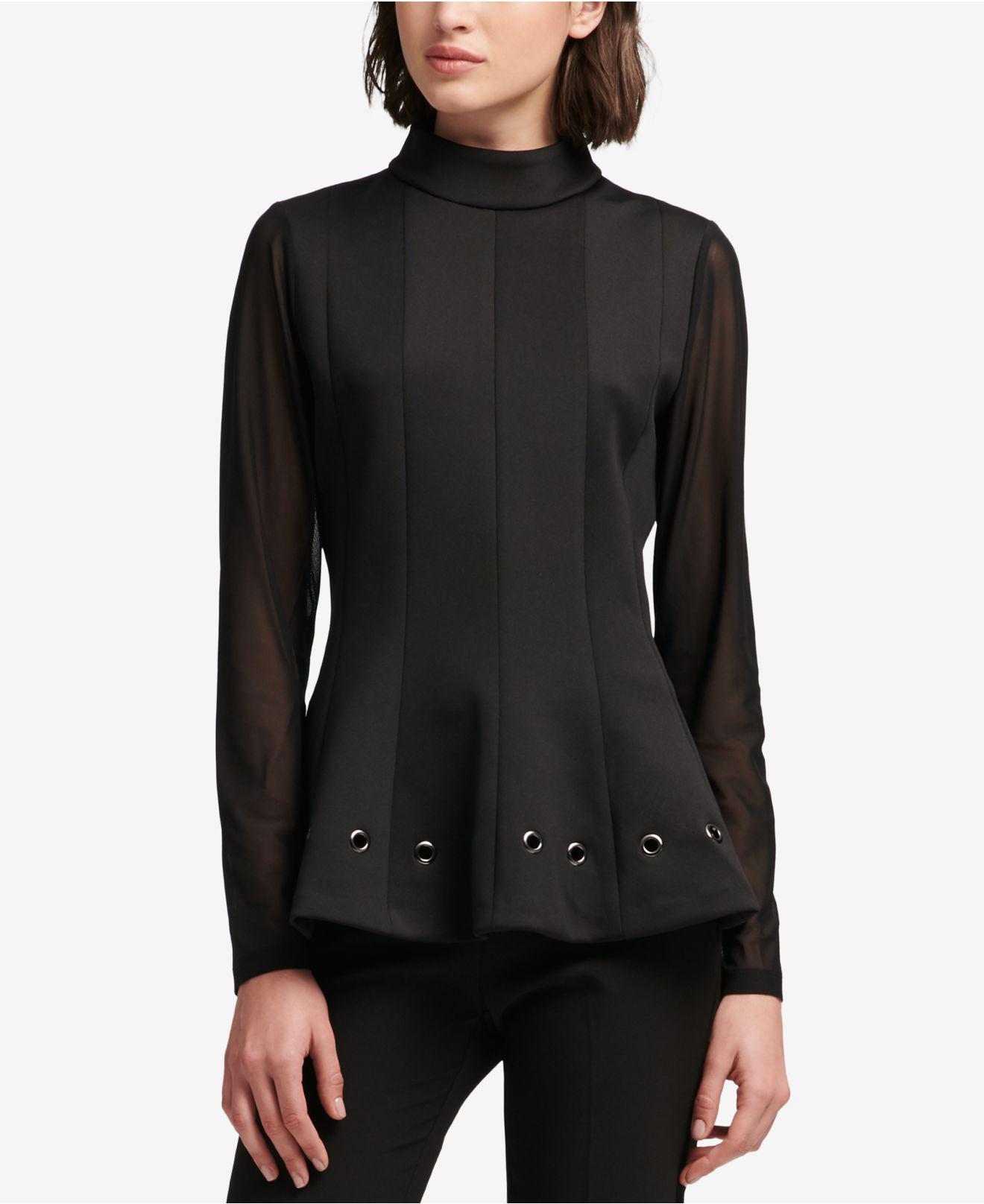 turtleneck peplum top