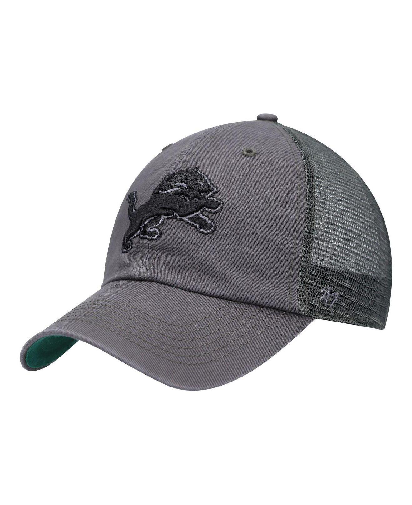 47 Brand Charcoal Detroit Lions Trawler Clean Up Trucker Snapback Hat in  Gray for Men | Lyst