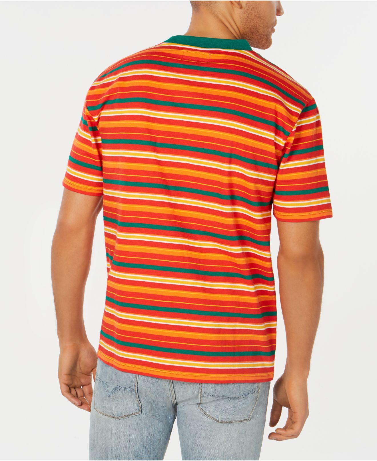 60% Off! Men's Marlon Stripe-Print T-Shirt GUESSmens Tops Tax-Free Free ...
