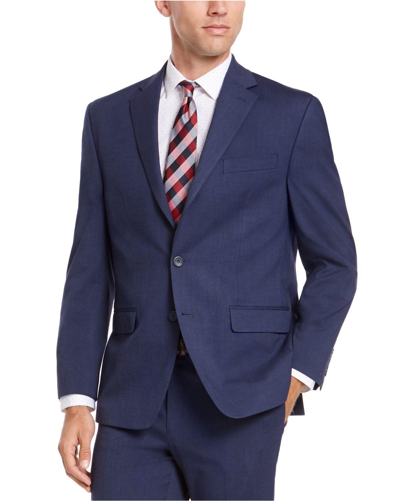 Izod Synthetic Classic-fit Medium Blue Solid Suit Jacket for Men - Lyst
