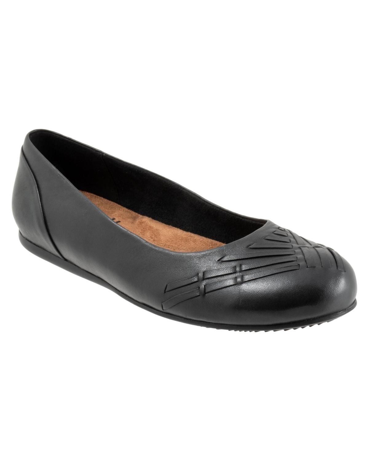 Softwalk Sonoma Weave Flats in Black Lyst