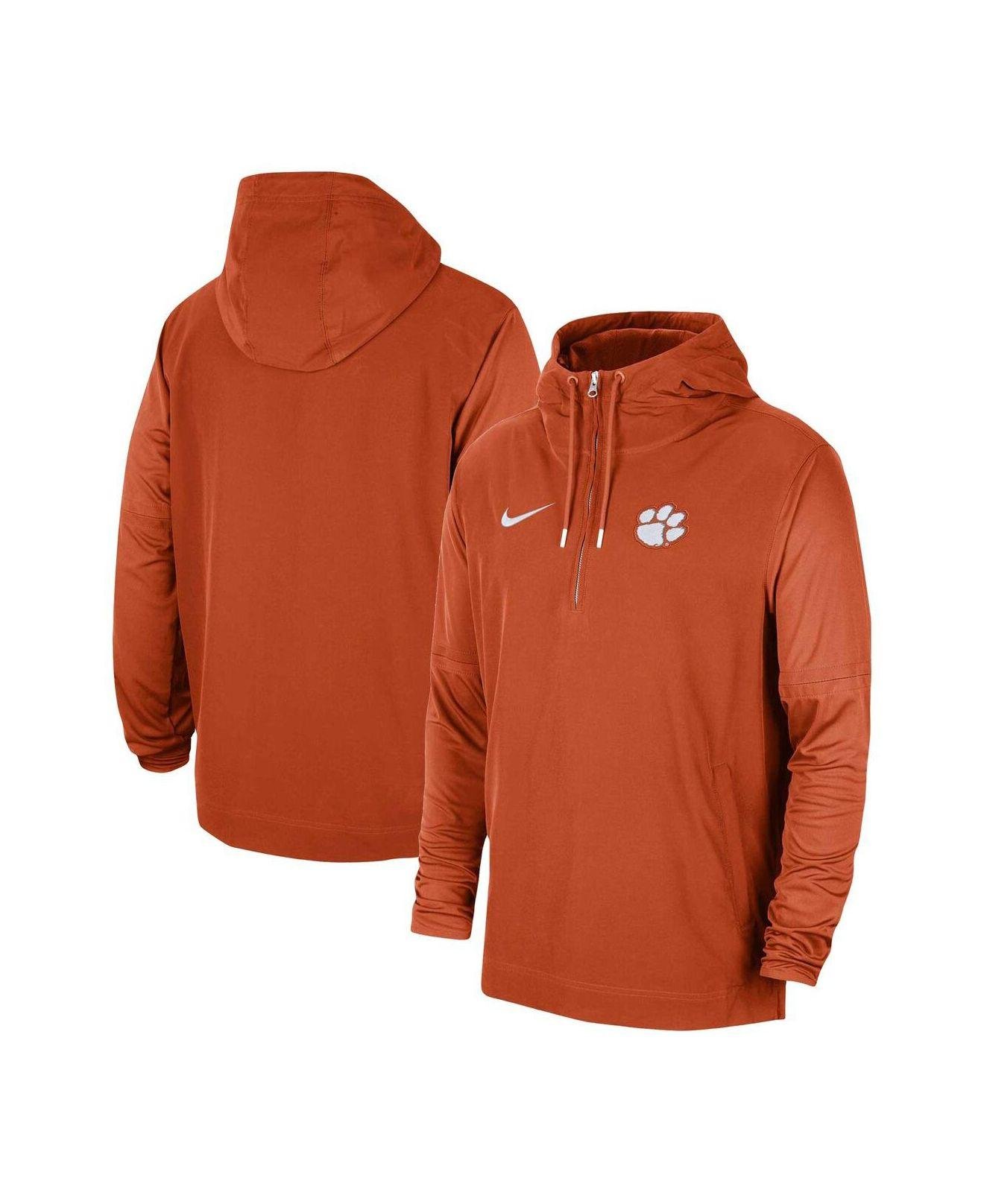 Nike Orange Clemson Tigers 2023 Coach Half-zip Hooded Jacket for Men | Lyst