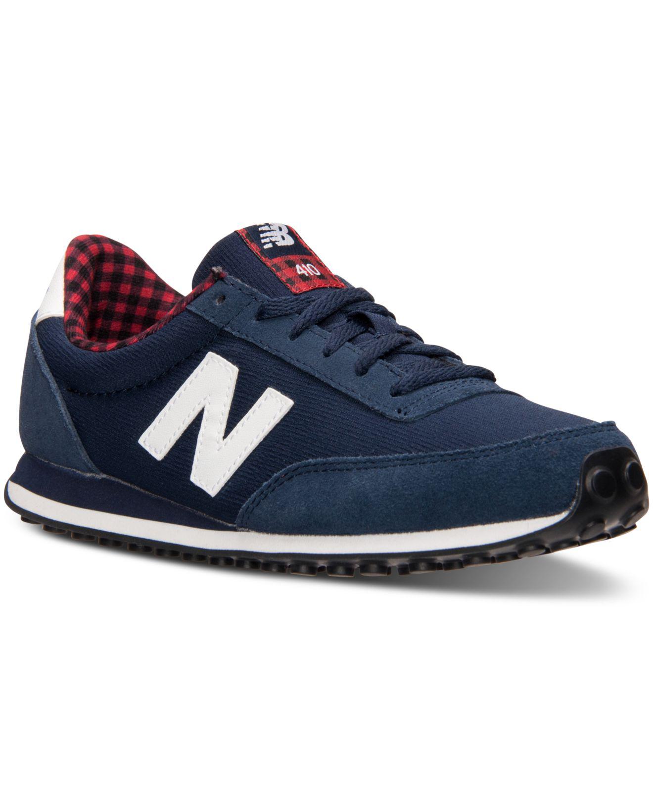 New Balance Suede Women s 410 Casual Sneakers From Finish Line in Navy 