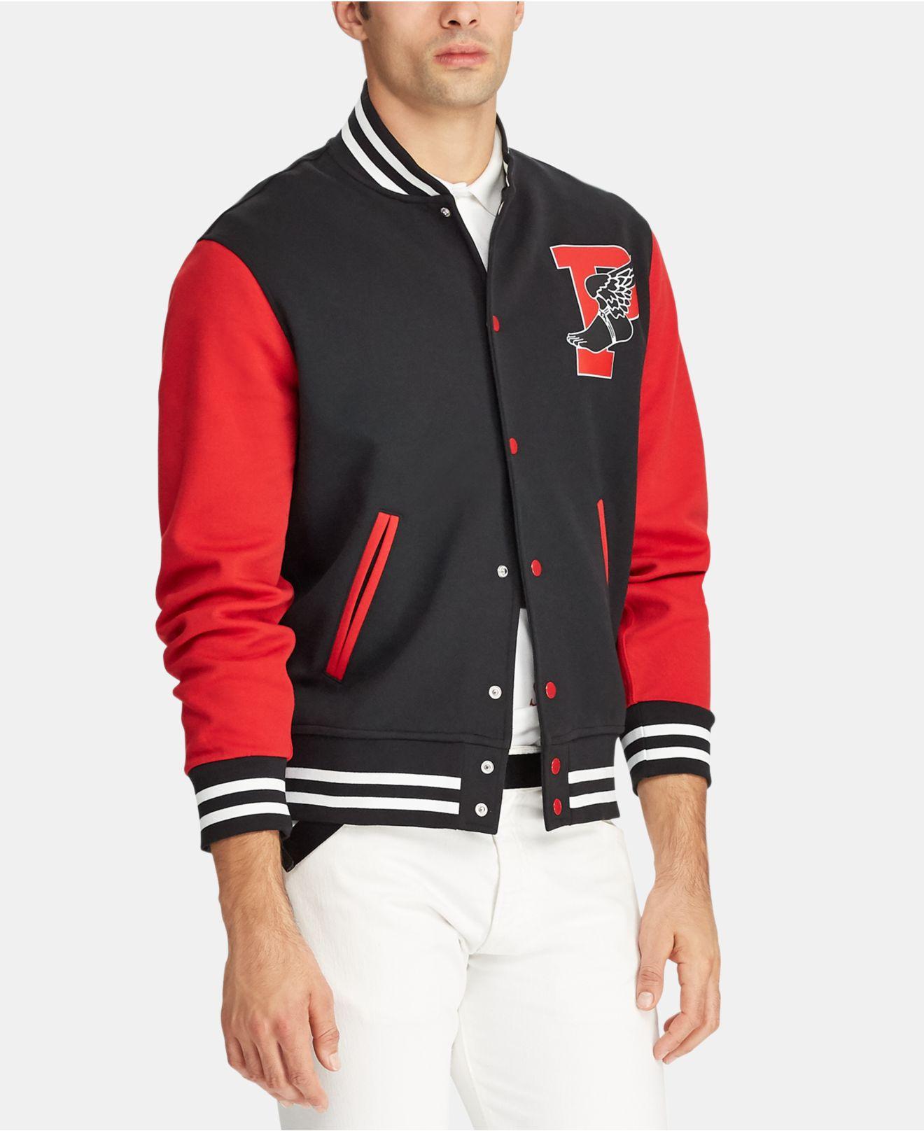 Polo Ralph Lauren P-wing Baseball Jacket in Red for Men - Lyst