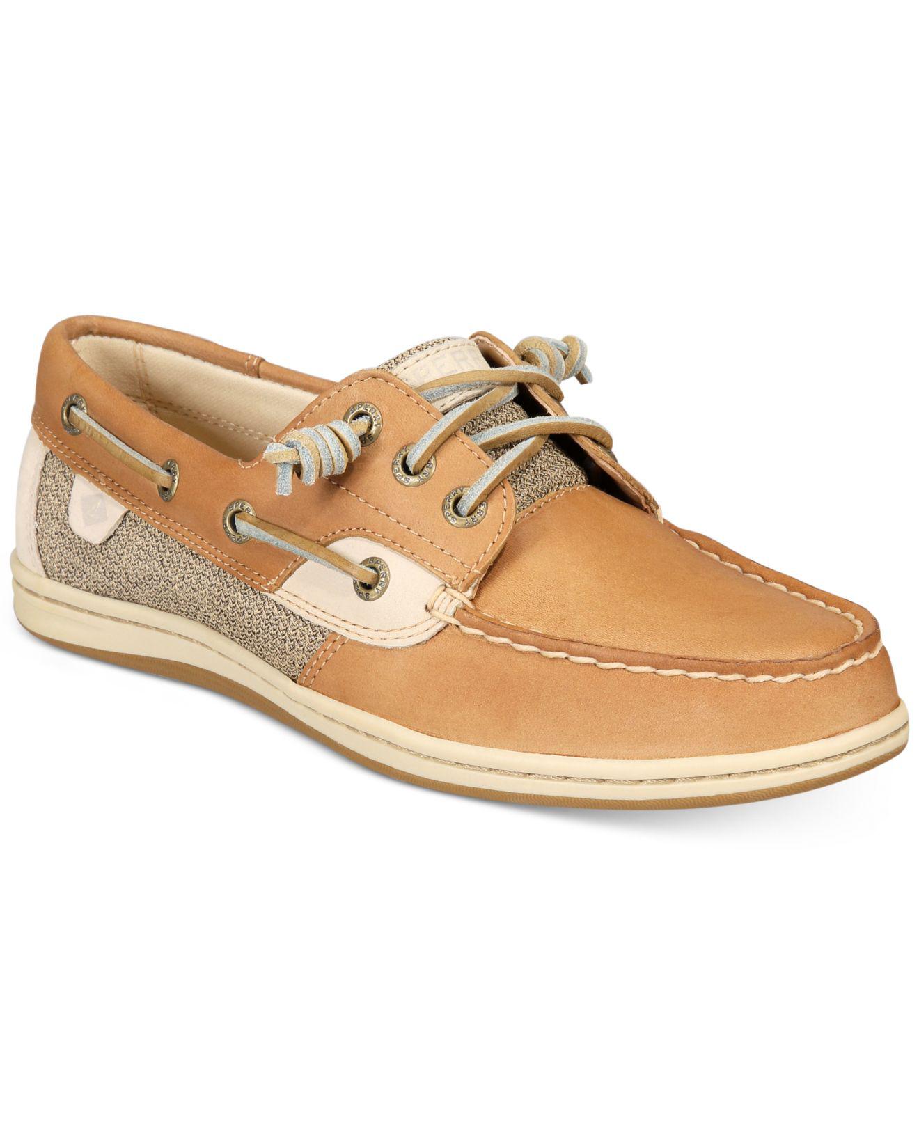 Sperry Top-Sider Leather Women's Song Fish Boat Shoes in Natural - Lyst