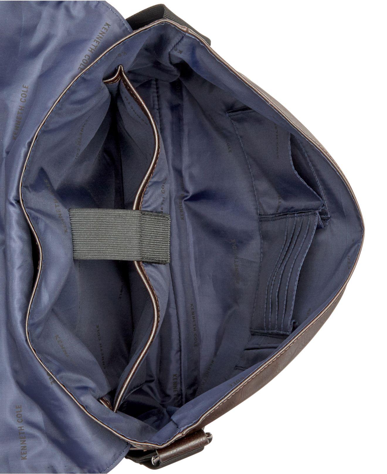 kenneth cole pebbled messenger bag