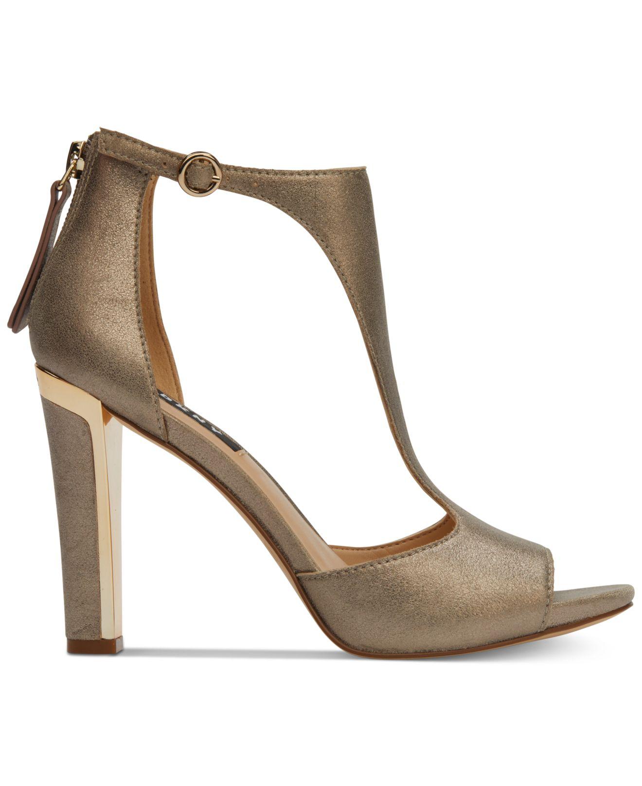 DKNY Colby T strap Sandals Created For Macy s in Metallic Lyst