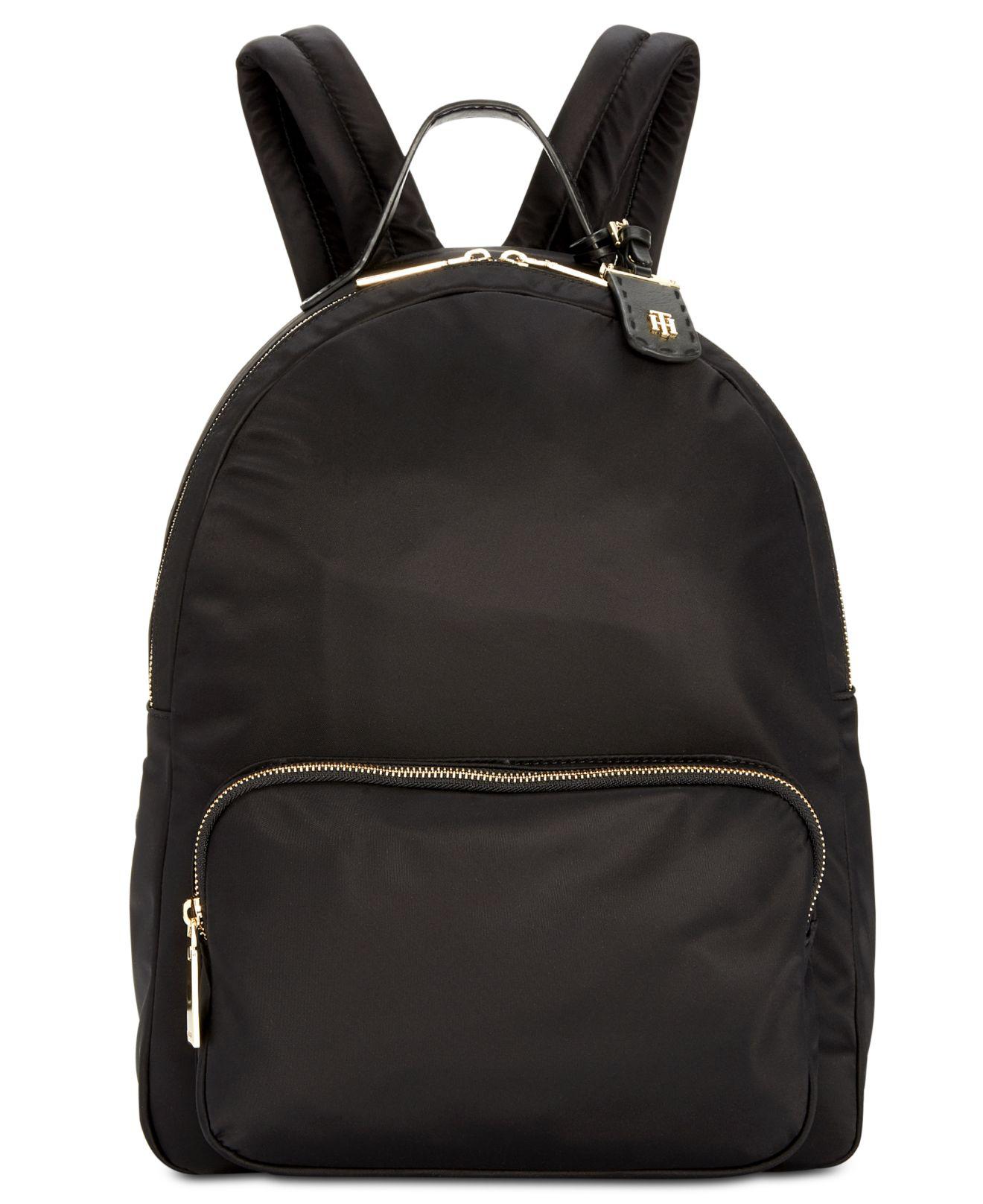 Tommy Hilfiger Julia Smooth Dome Backpack in Black/Gold (Black) Lyst