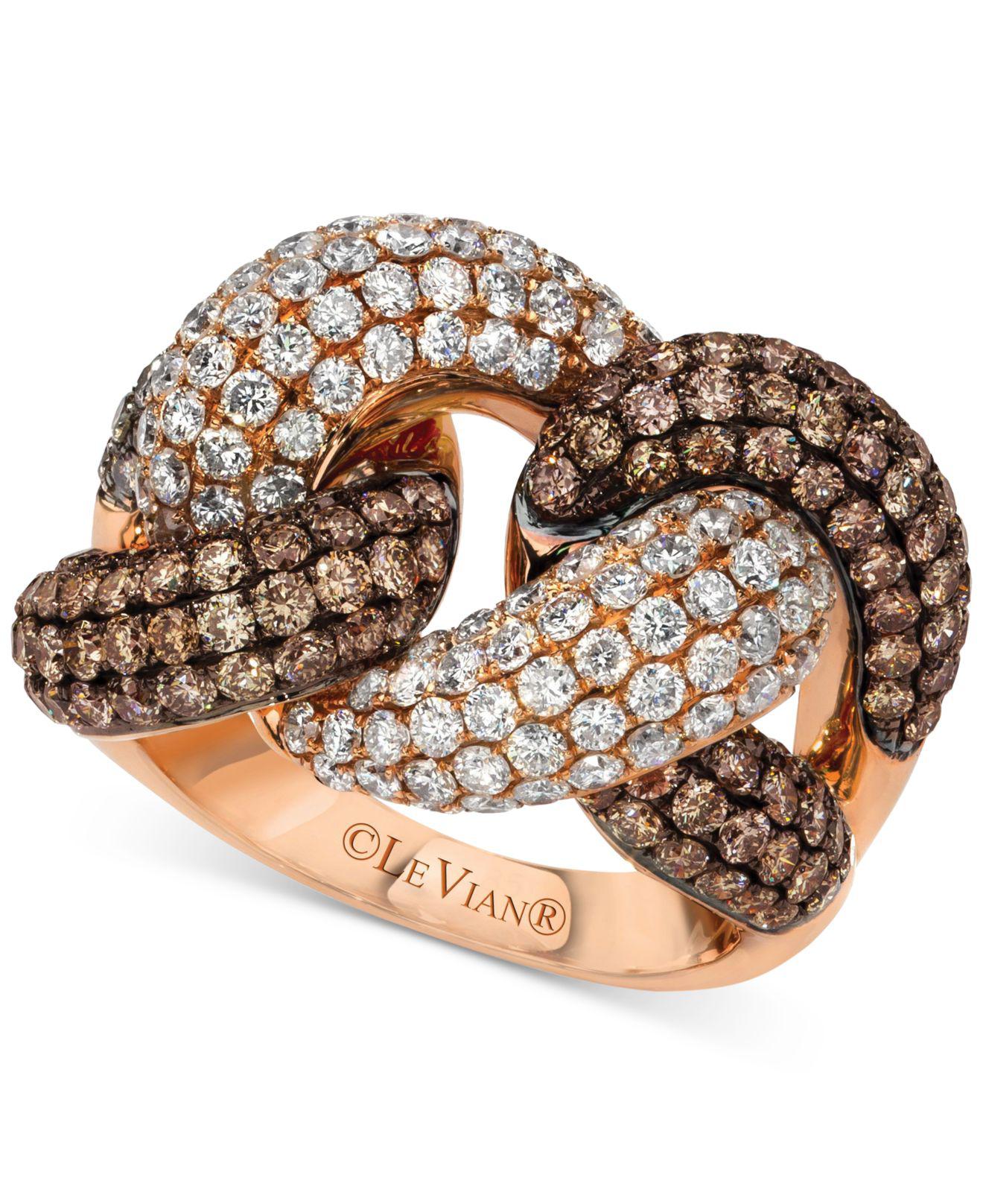 Le Vian Diamond Knot Ring (31/2 Ct. T.w.) In 14k Rose Gold in Metallic Lyst