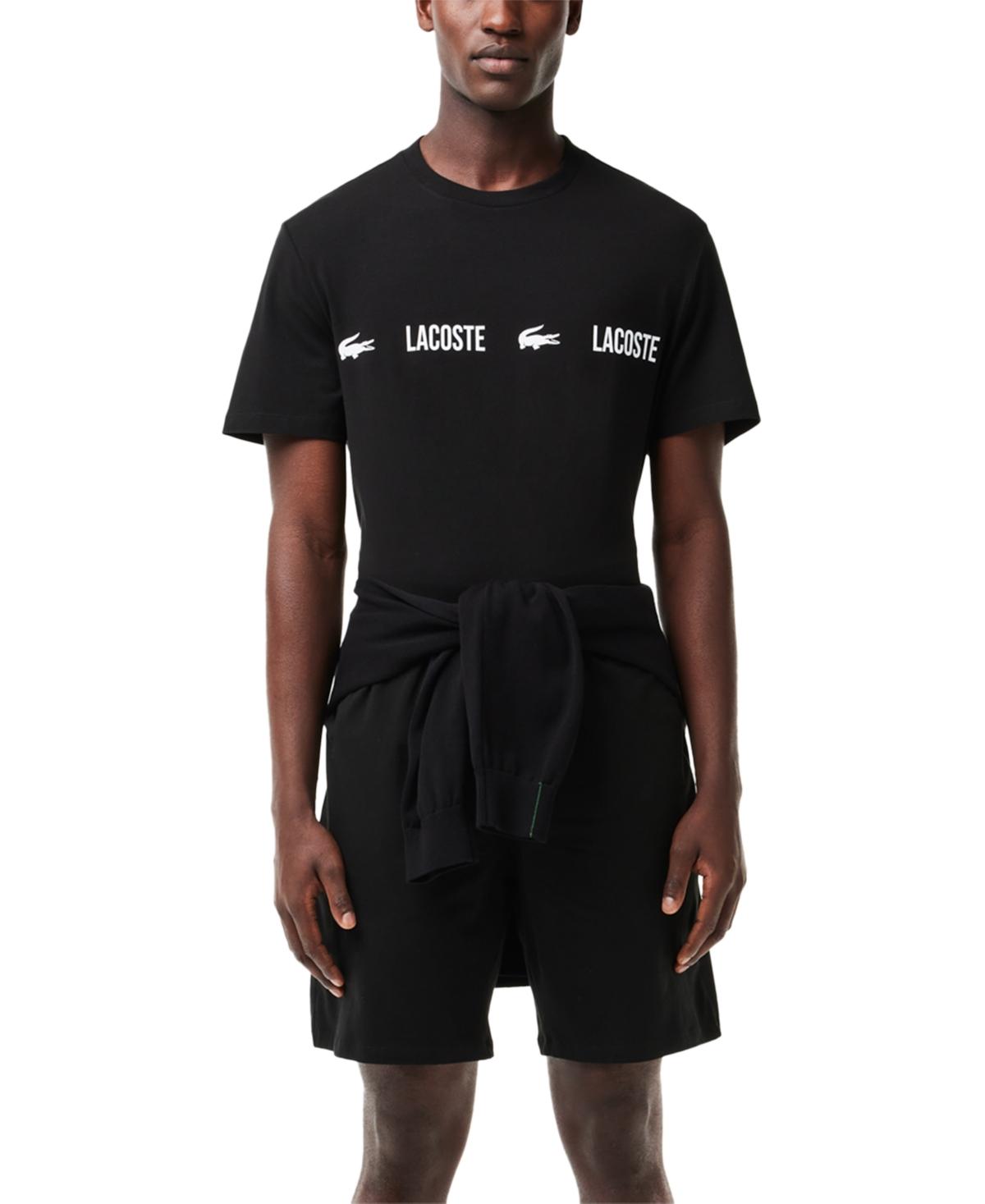 Lacoste Logo T Shirt in Black for Men Lyst