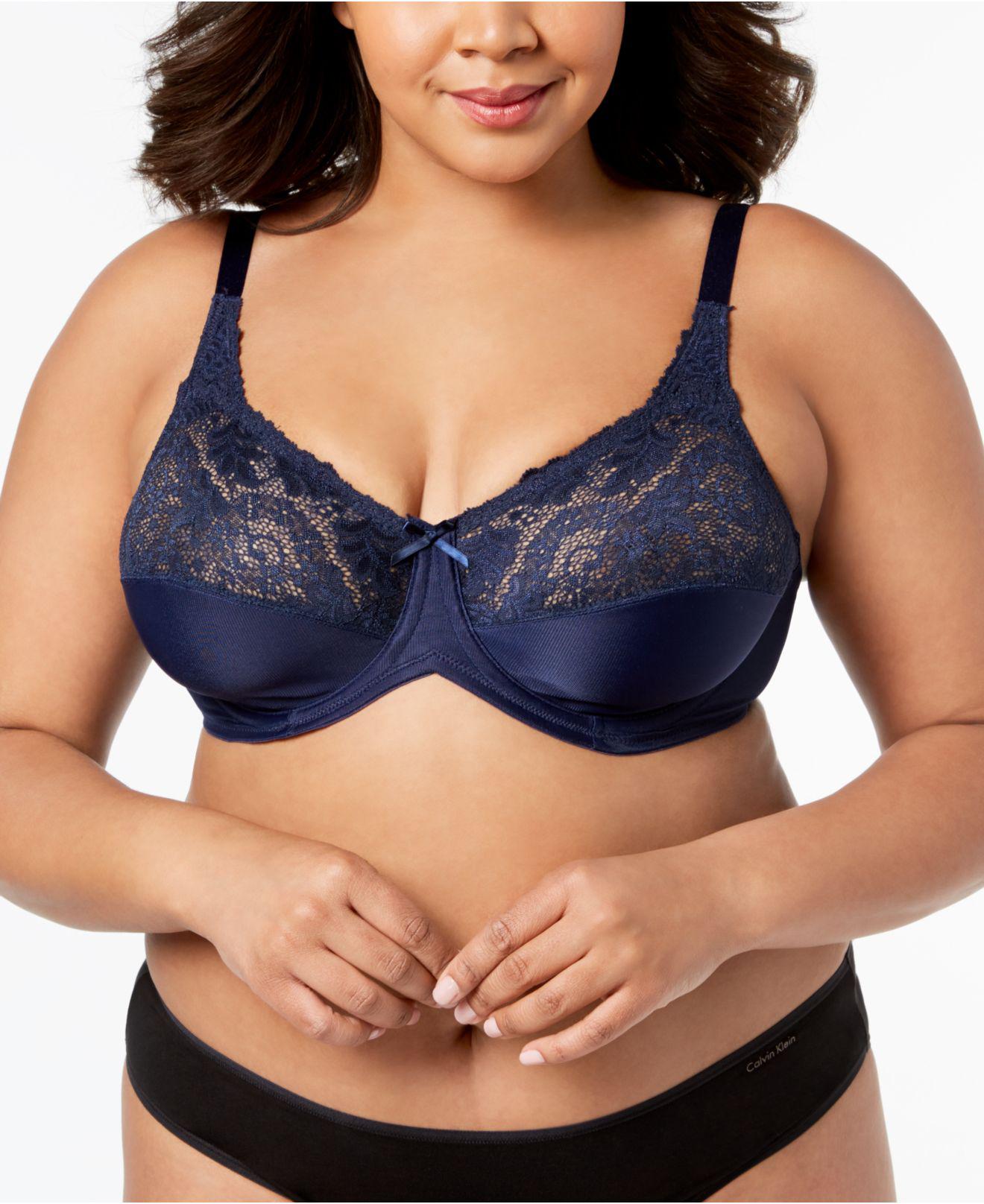 Lilyette Comfort Lace Underwire Minimizer Bra 428 in Blue Lyst