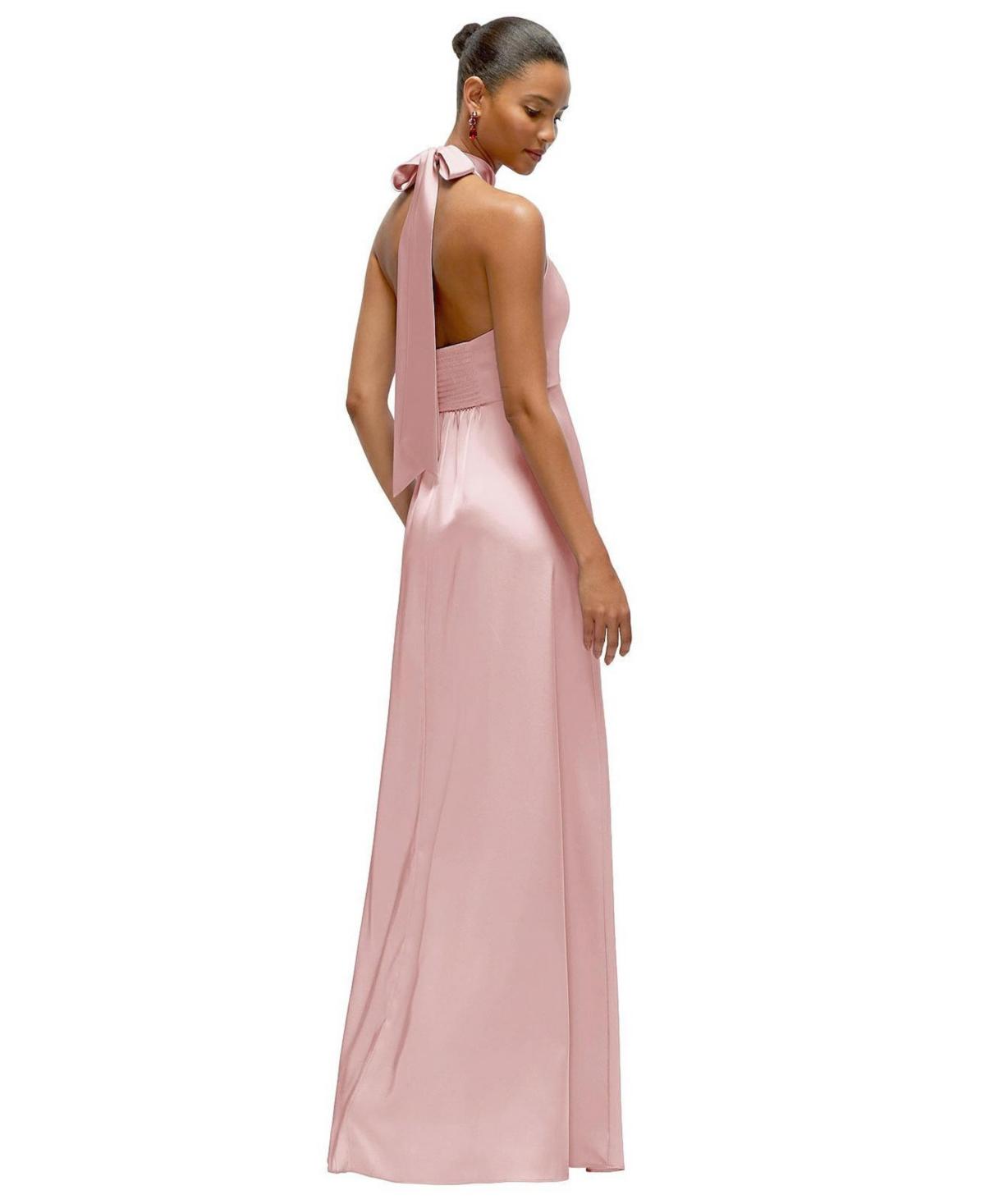 azazie taupe bridesmaid dress After Six 1549 Deep V-neck Chiffon Maxi Dress  YDG
