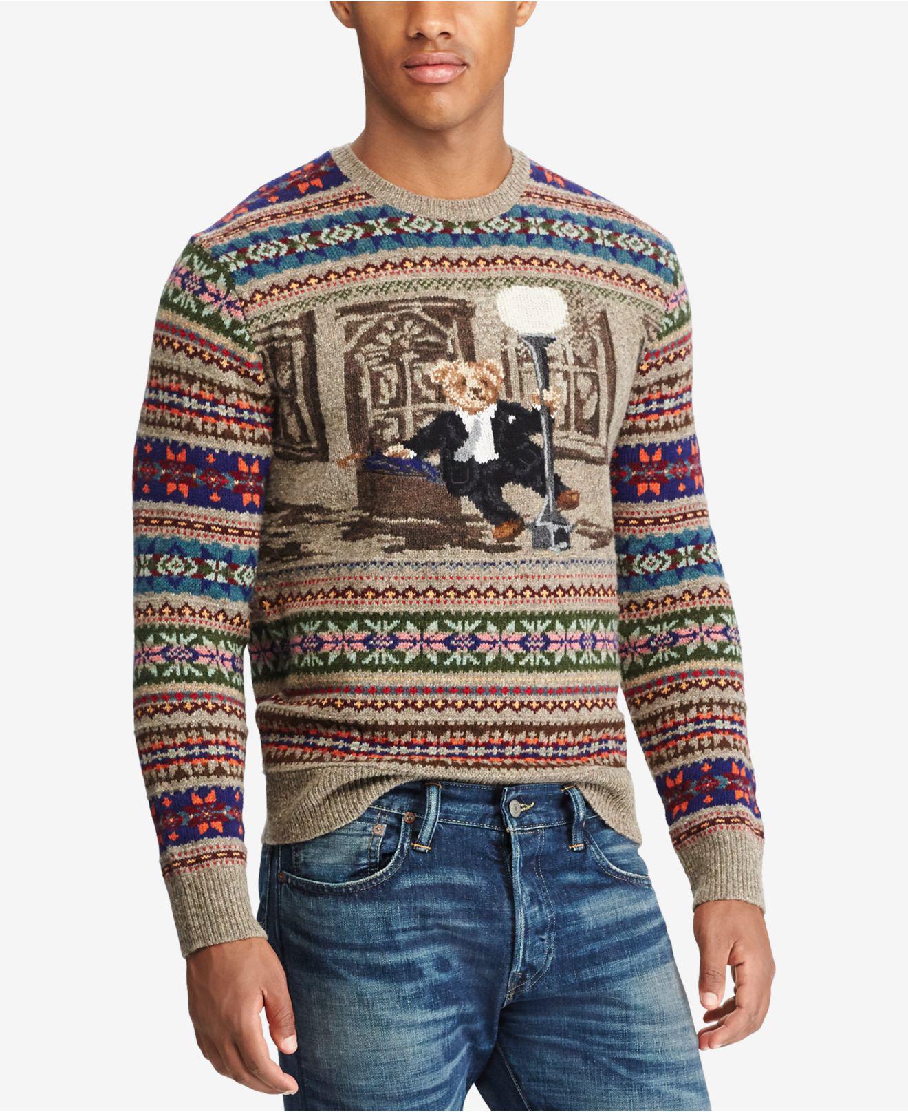 Polo Ralph Lauren Men's Iconic Bear Isle Sweater for Men | Lyst