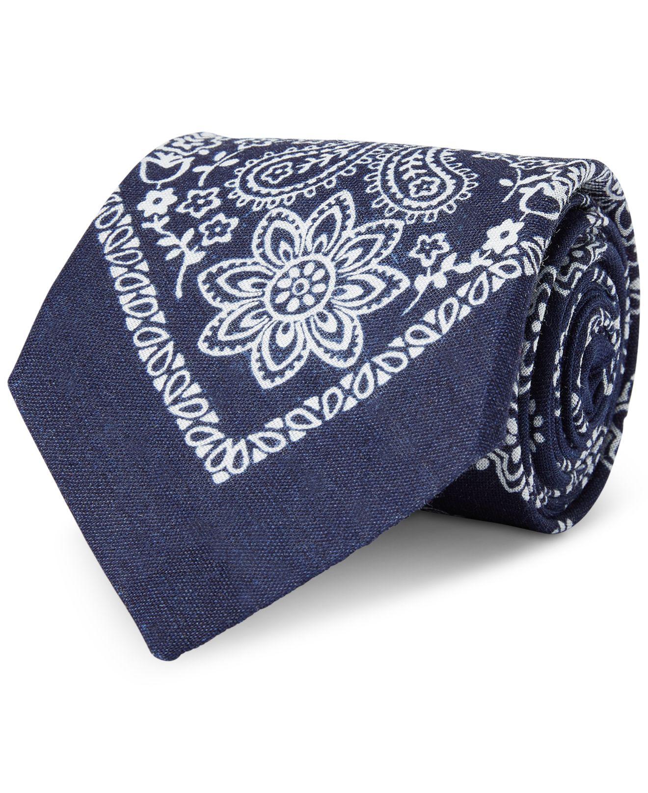 Ralph Lauren Bandana Tie in Blue for Men | Lyst