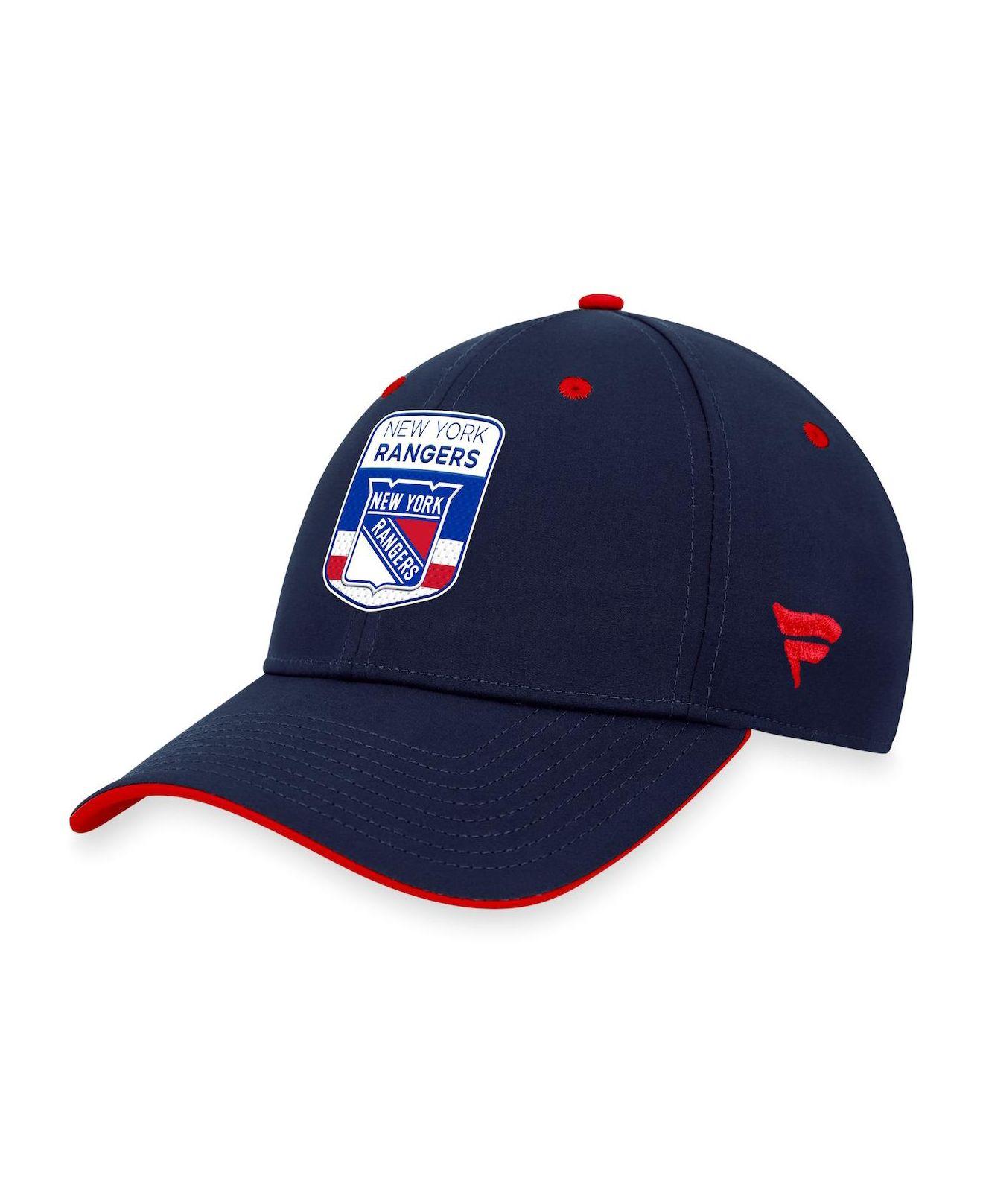 Men's Fanatics Branded White/Royal New York Rangers 2021 NHL Draft  Authentic Pro On Stage Trucker Snapback Hat