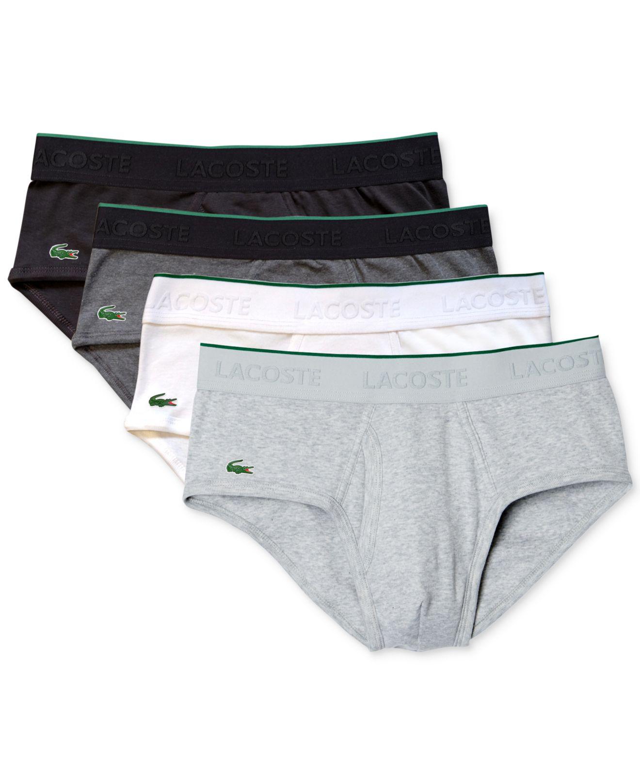 Lacoste 4-pack Suprima Cotton Underwear in Gray for Men | Lyst