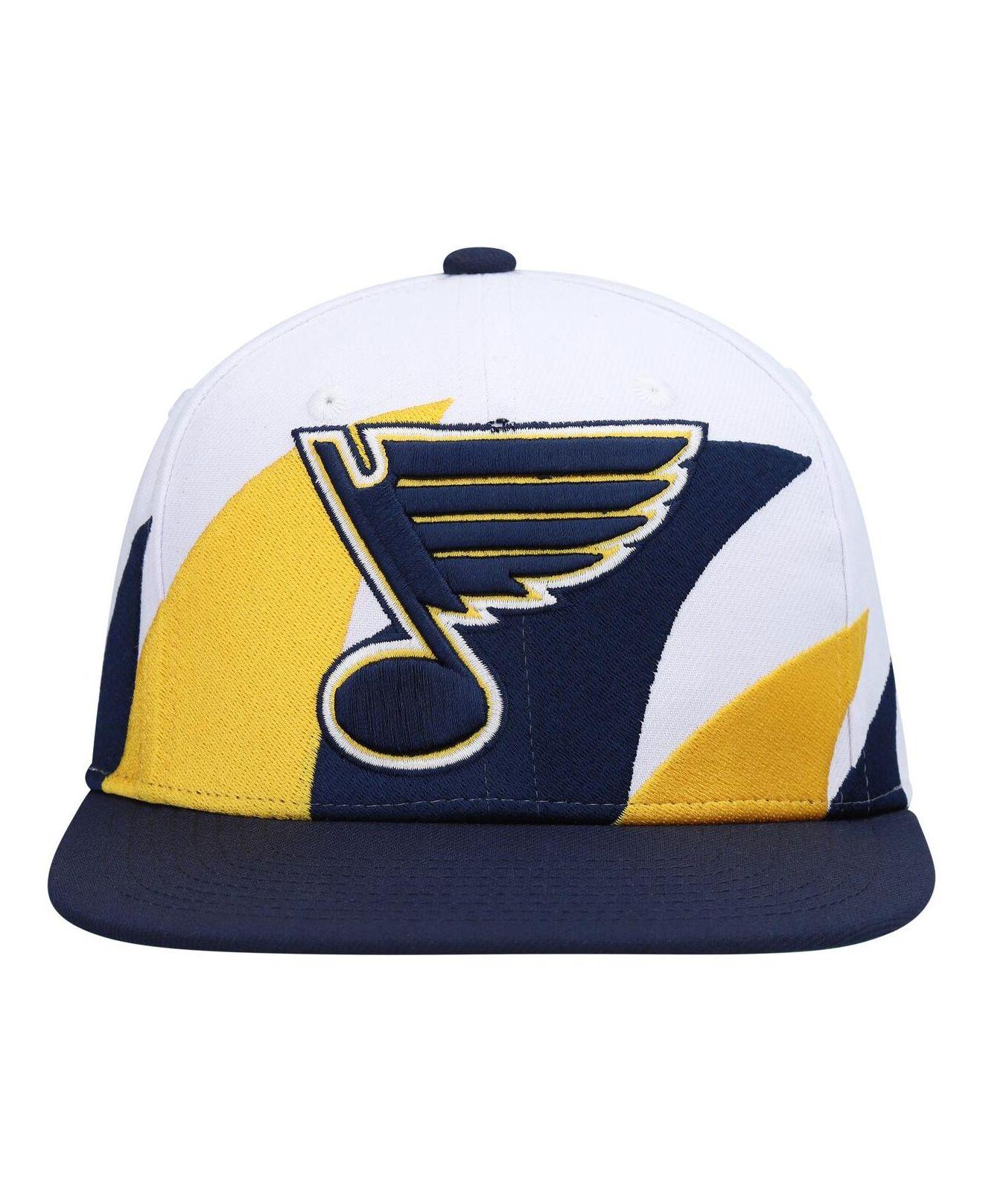 St. Louis Blues Vintage Hat Trick Blue Snapback - Mitchell & Ness cap