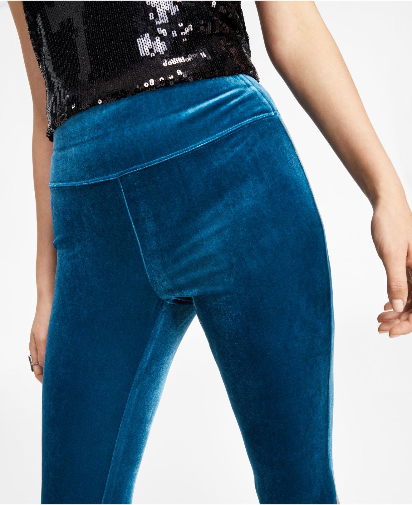INC International Concepts Velvet Non-seam Skinny Leggings, Created For  Macy's in Blue