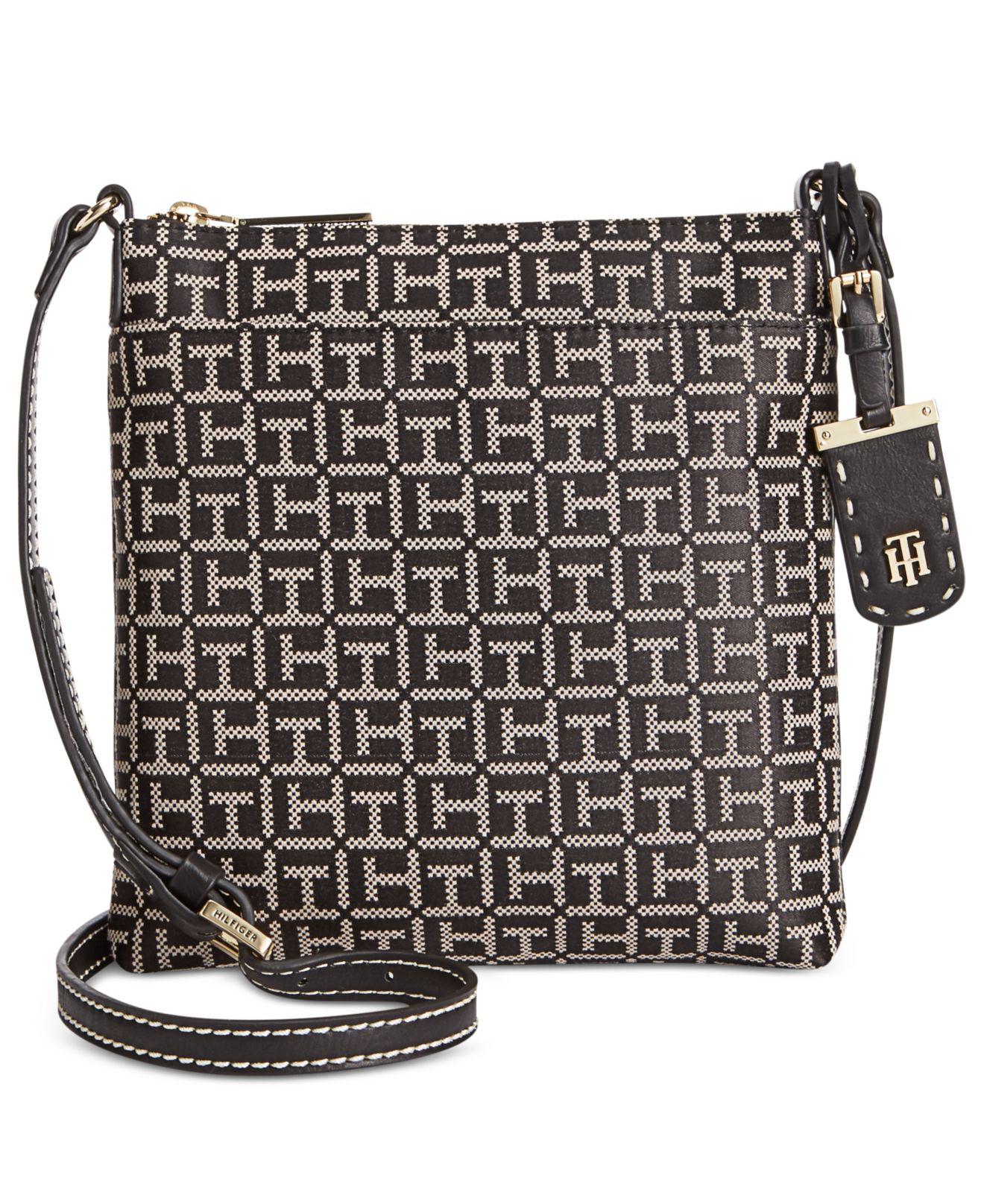 Tommy Hilfiger Cotton Julia Monogram Jacquard North South Crossbody in