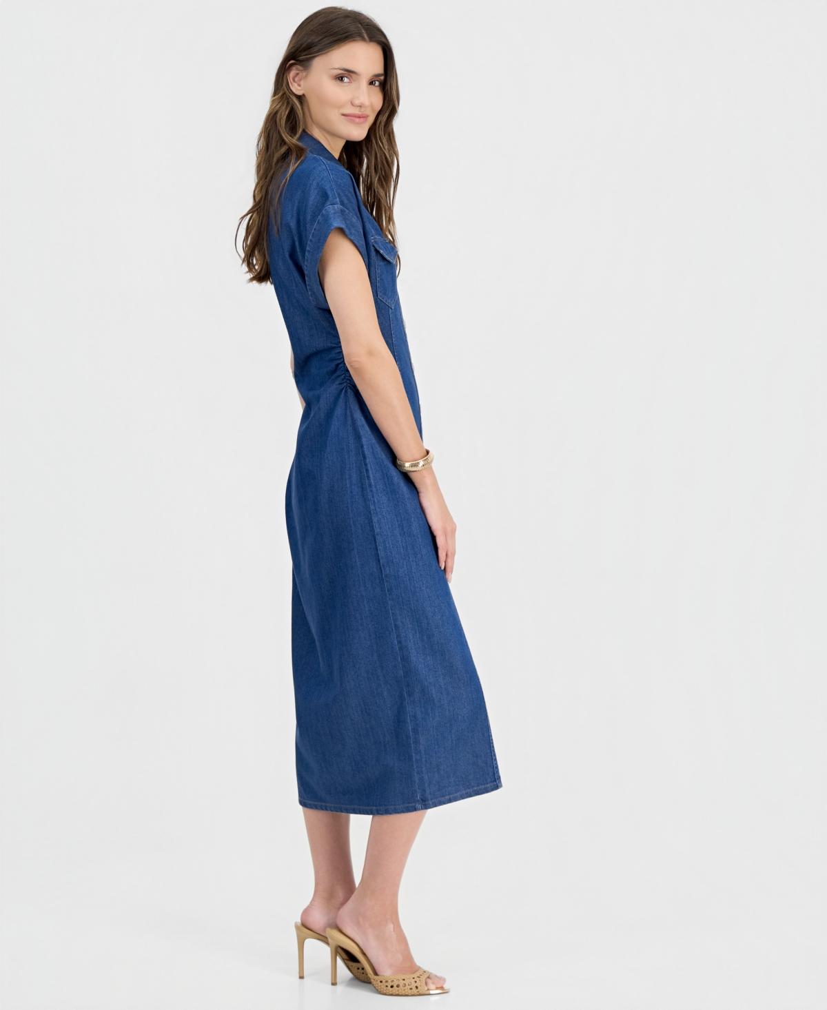 mini light blue dress Embellished Sweetheart-Neck Mini Dress in Light Blue - 8